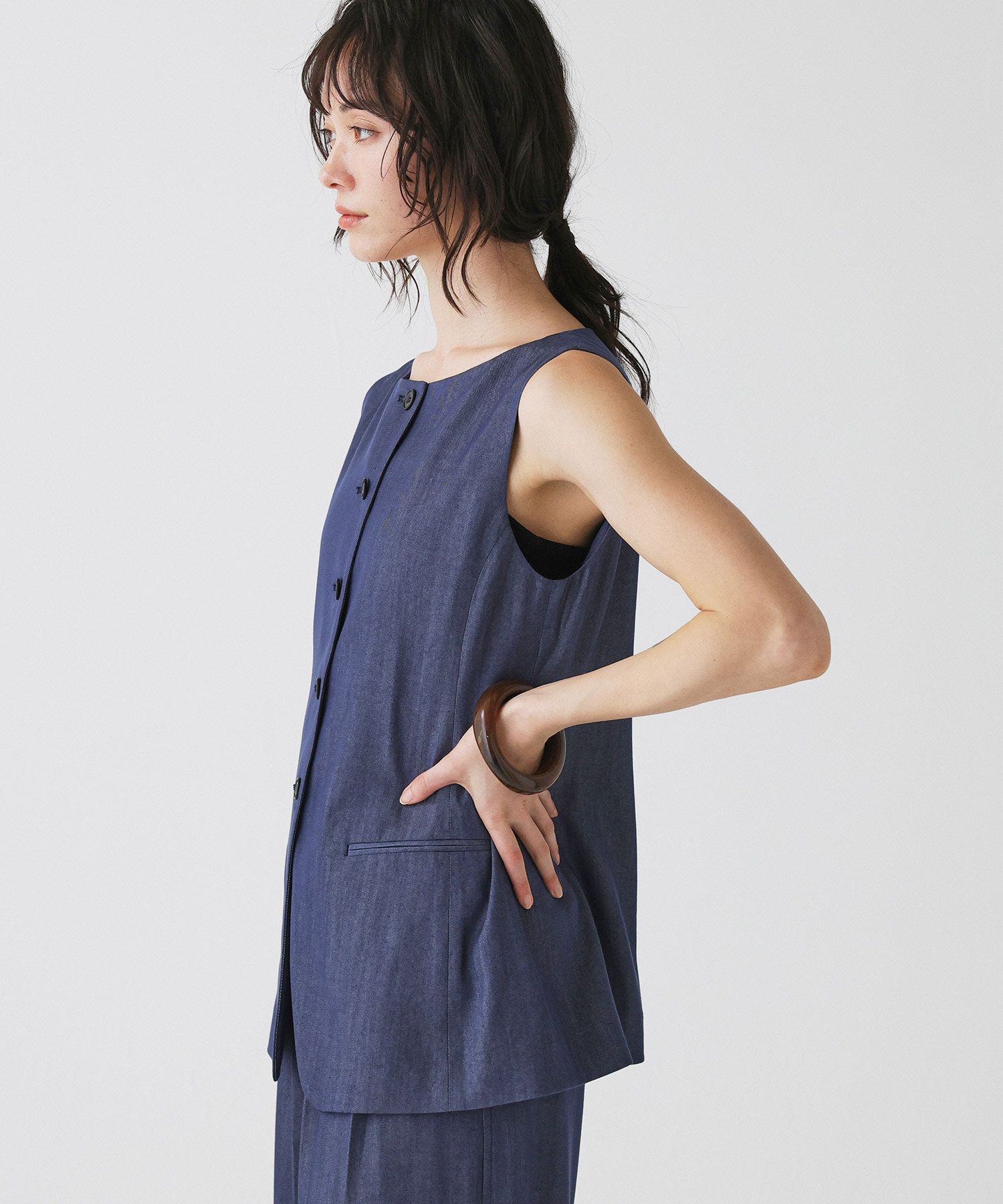 BABYLONE「ソフトレーヨンジレ<セットアップ対応>」|ベスト・ジレ|