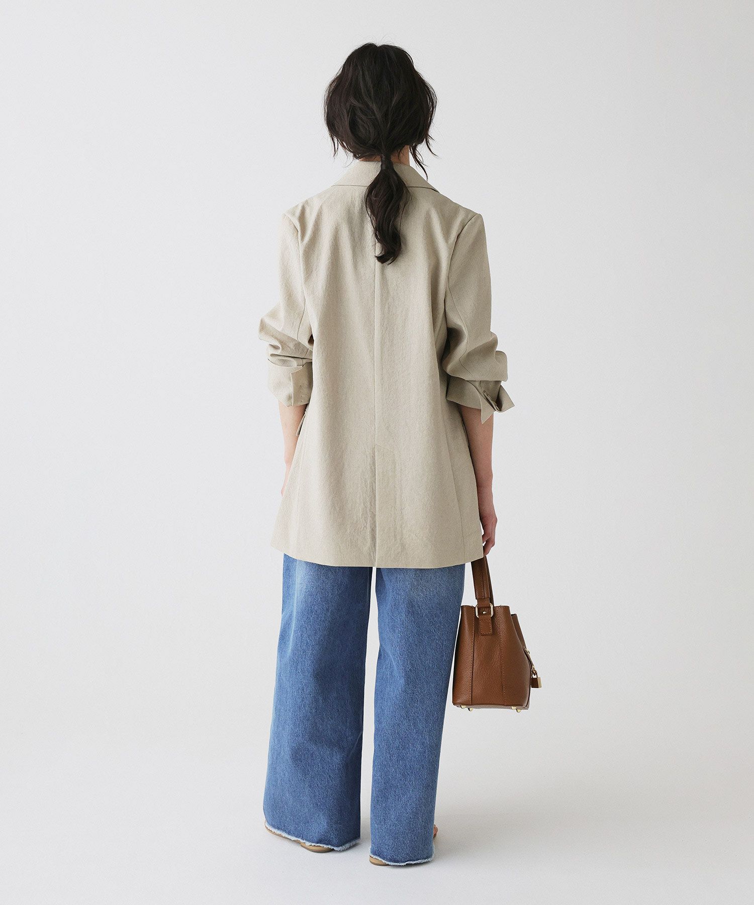 BABYLONE「リネンライクシャンタンクロスジャケット」|テーラードジャケット|