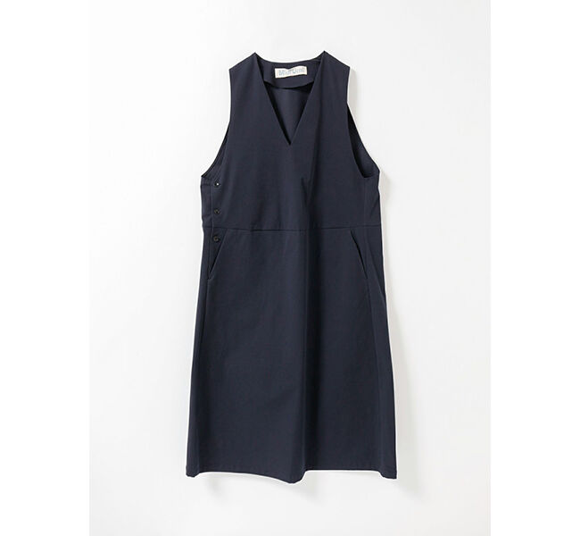 MidiUmi「MidiUmi Vネックジャンパースカート」|ワンピース|navy