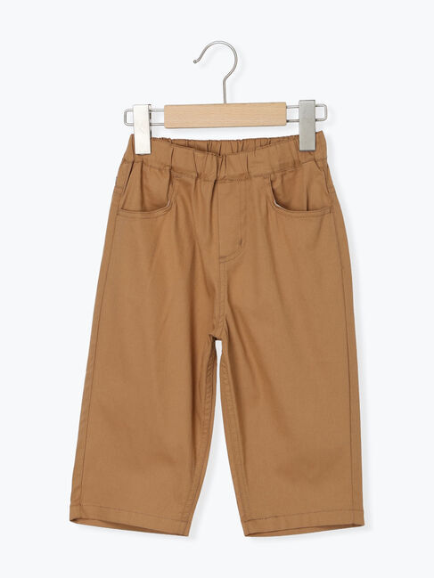 Samansa Mos2 Lagom「7分丈ストレッチツイルパンツ」|その他|キャメル