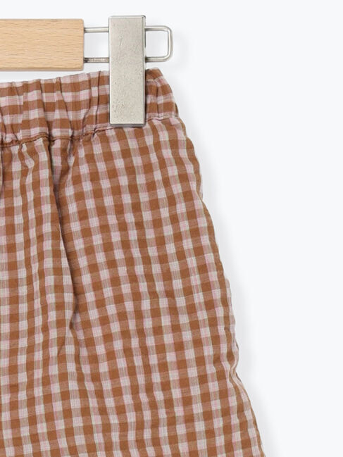 Samansa Mos2 Lagom「裾フリルチェック7分丈パンツ(セットアップ可)」|その他|