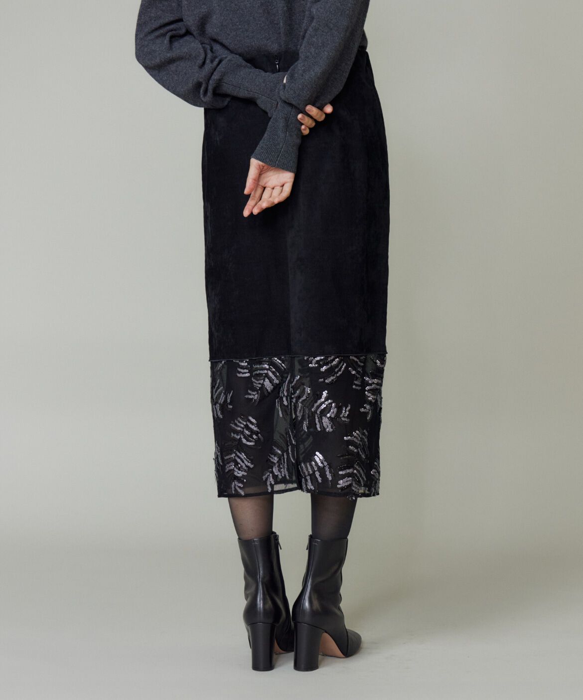 la veille by SUPERIOR CLOSET「ベルベットスカート」|タイト|