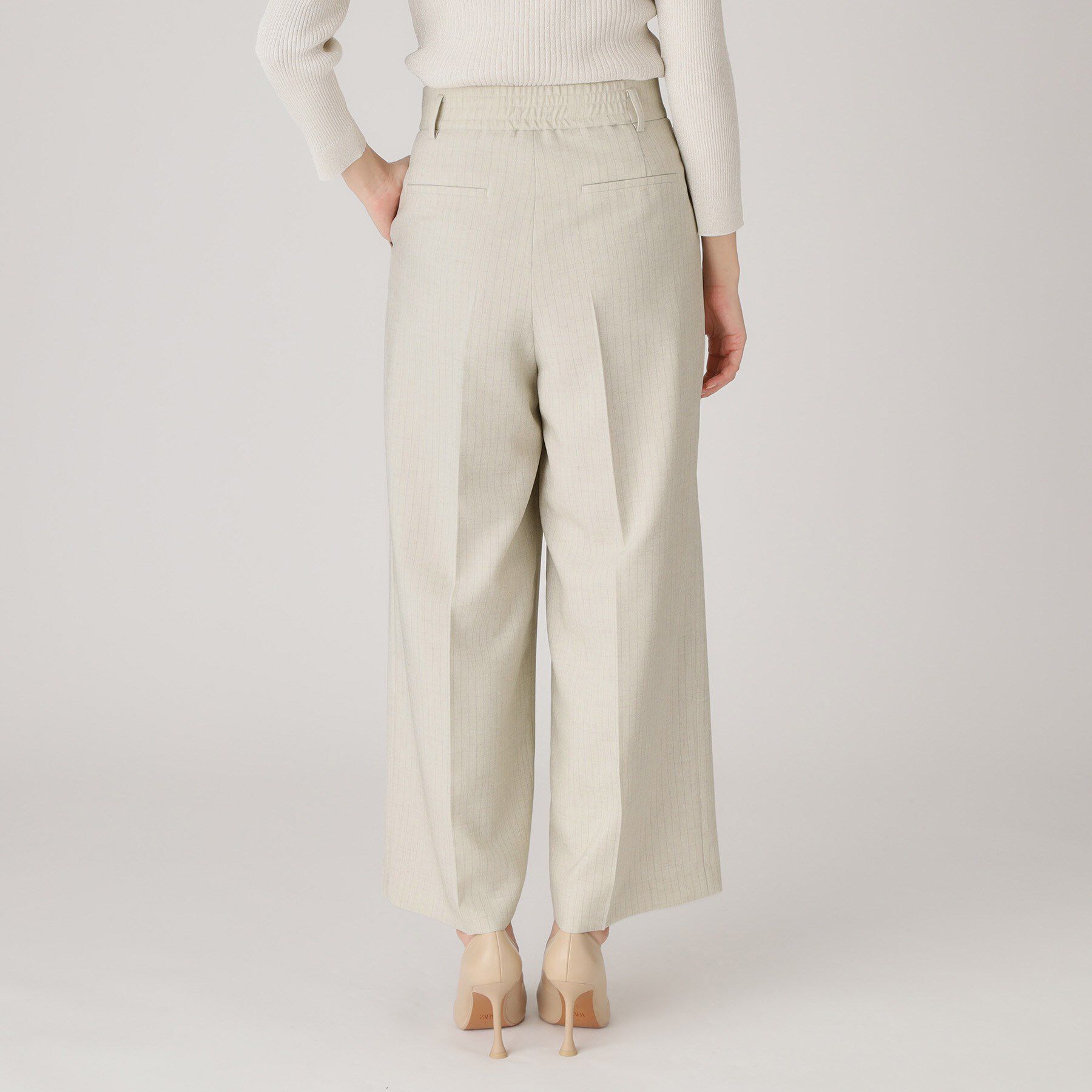 COUP DE CHANCE「【洗える／ウエスト後ろゴム】ストライプ柄ワイドパンツ」|その他|