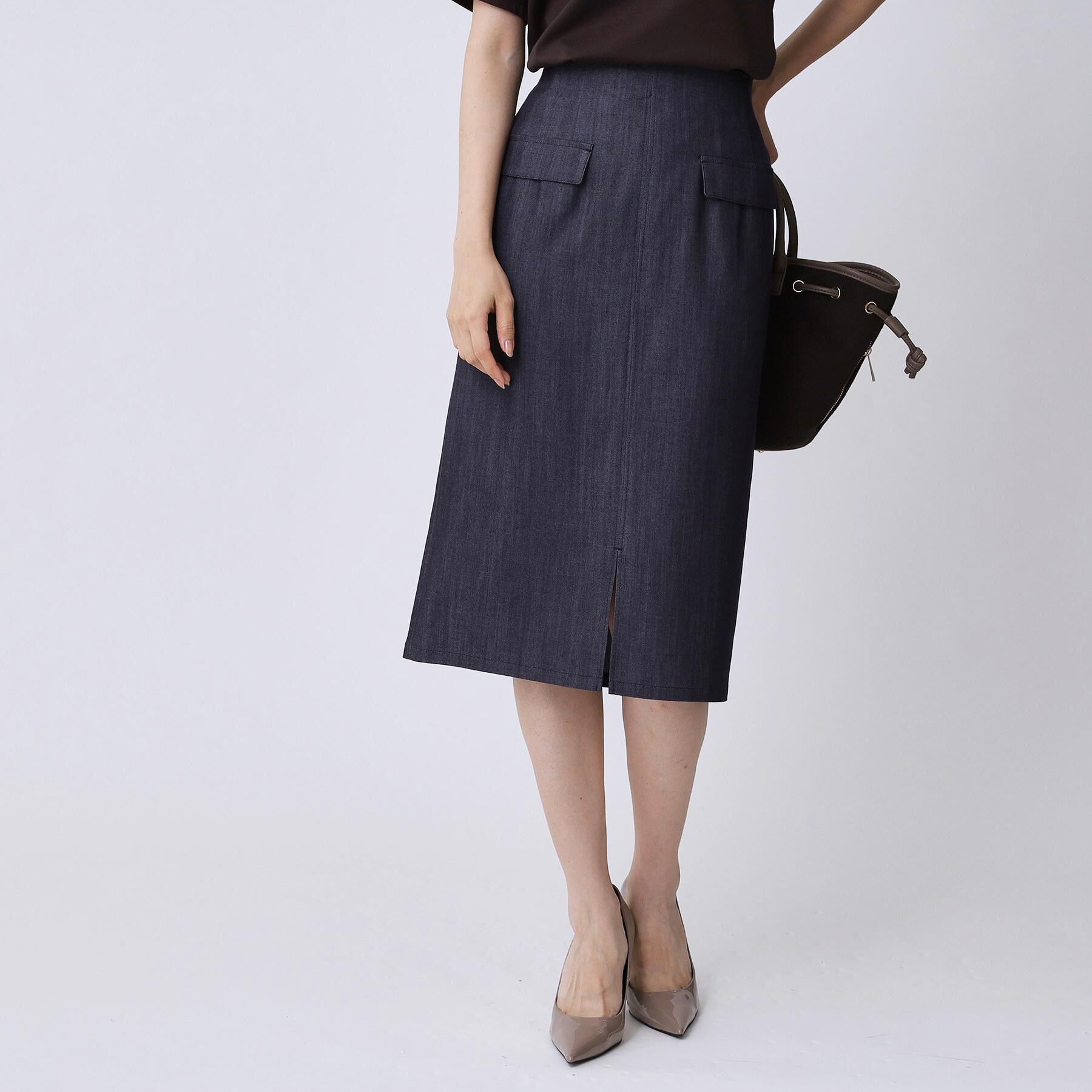 COUP DE CHANCE「【手洗い可／日本製】デニム風ナロータイトスカート」|スカート|