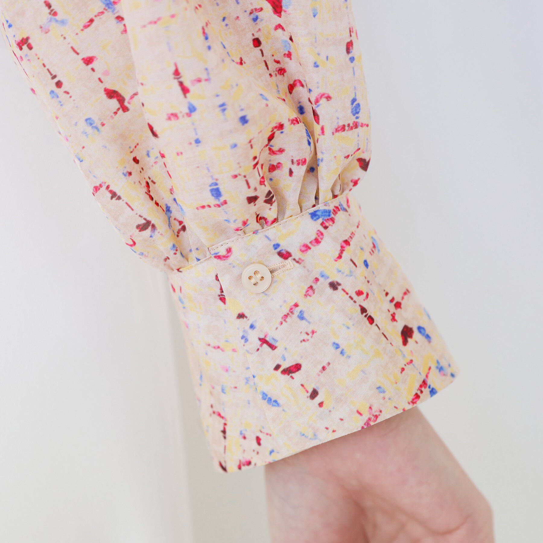 COUP DE CHANCE「【手洗い可／一枚着／ジャケットイン】プリントボウブラウス」|シャツ・ブラウス|