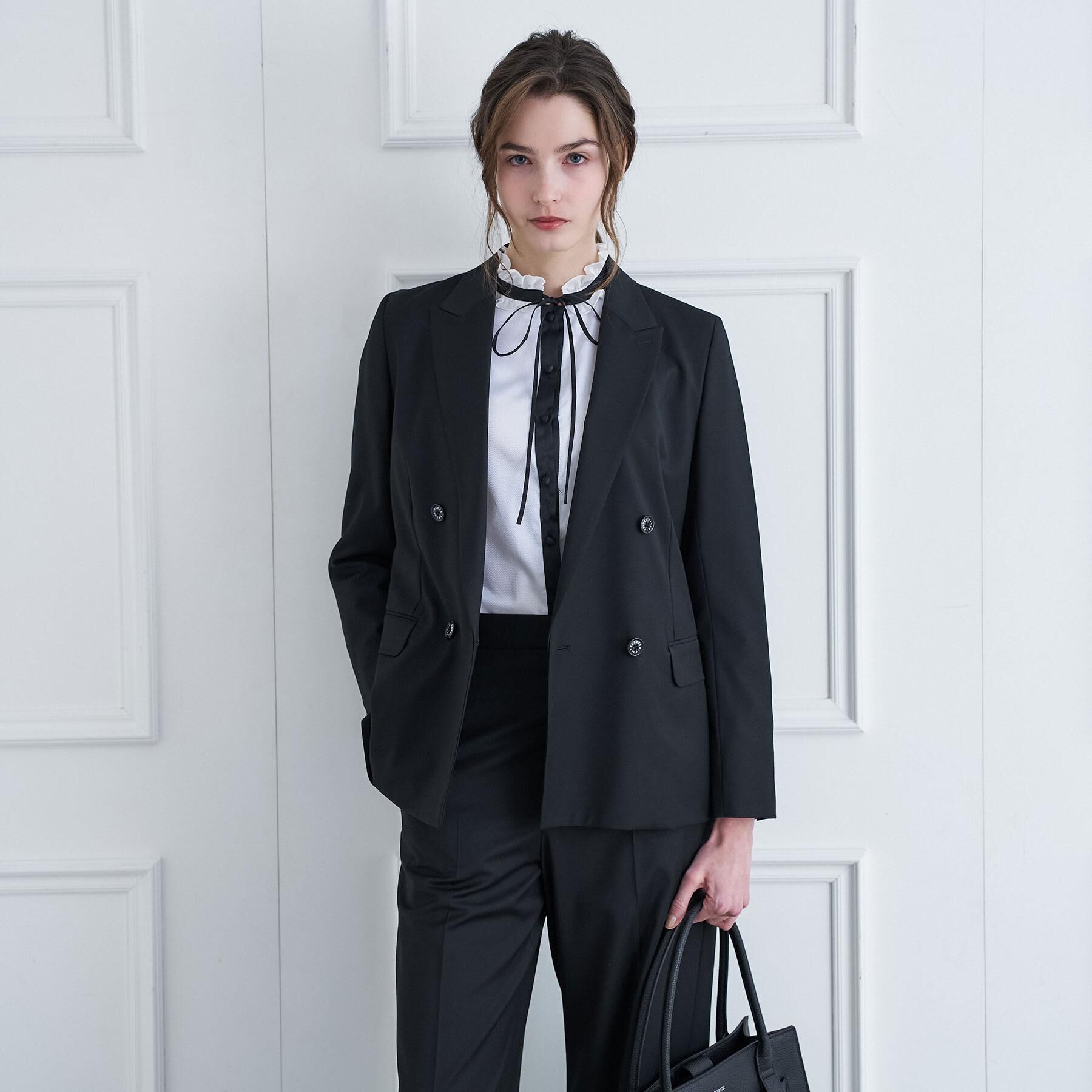 DRESSTERIOR「【セットアップ可】ピークドダブルライトストレッチジャケット」|テーラードジャケット|