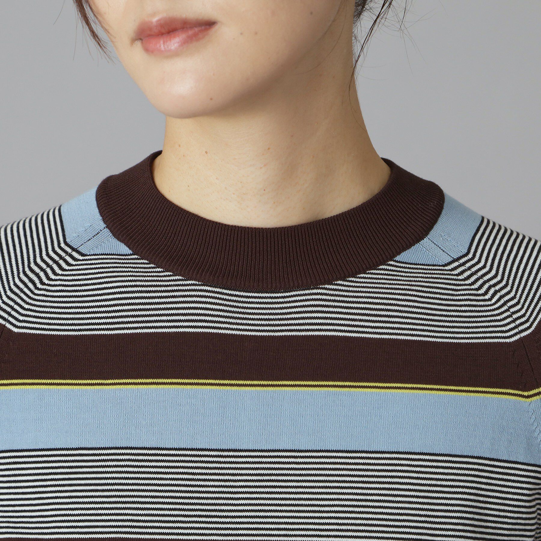 DRESSTERIOR「【otonaMUSE5月号掲載】コットンシルクマルチボーダーニット」|ニット・セーター|