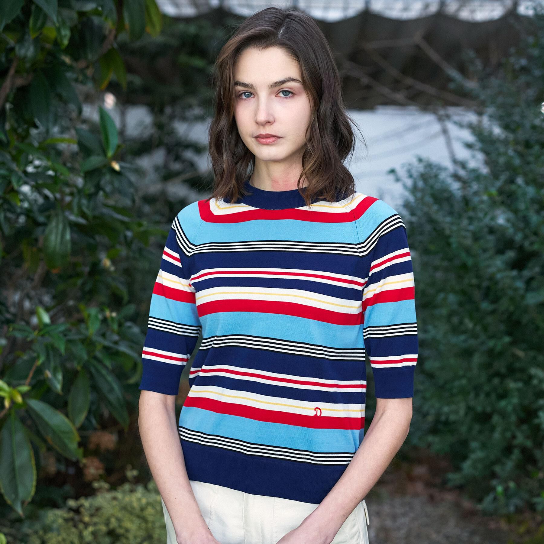 DRESSTERIOR「【otonaMUSE5月号掲載】コットンシルクマルチボーダーニット」|ニット・セーター|