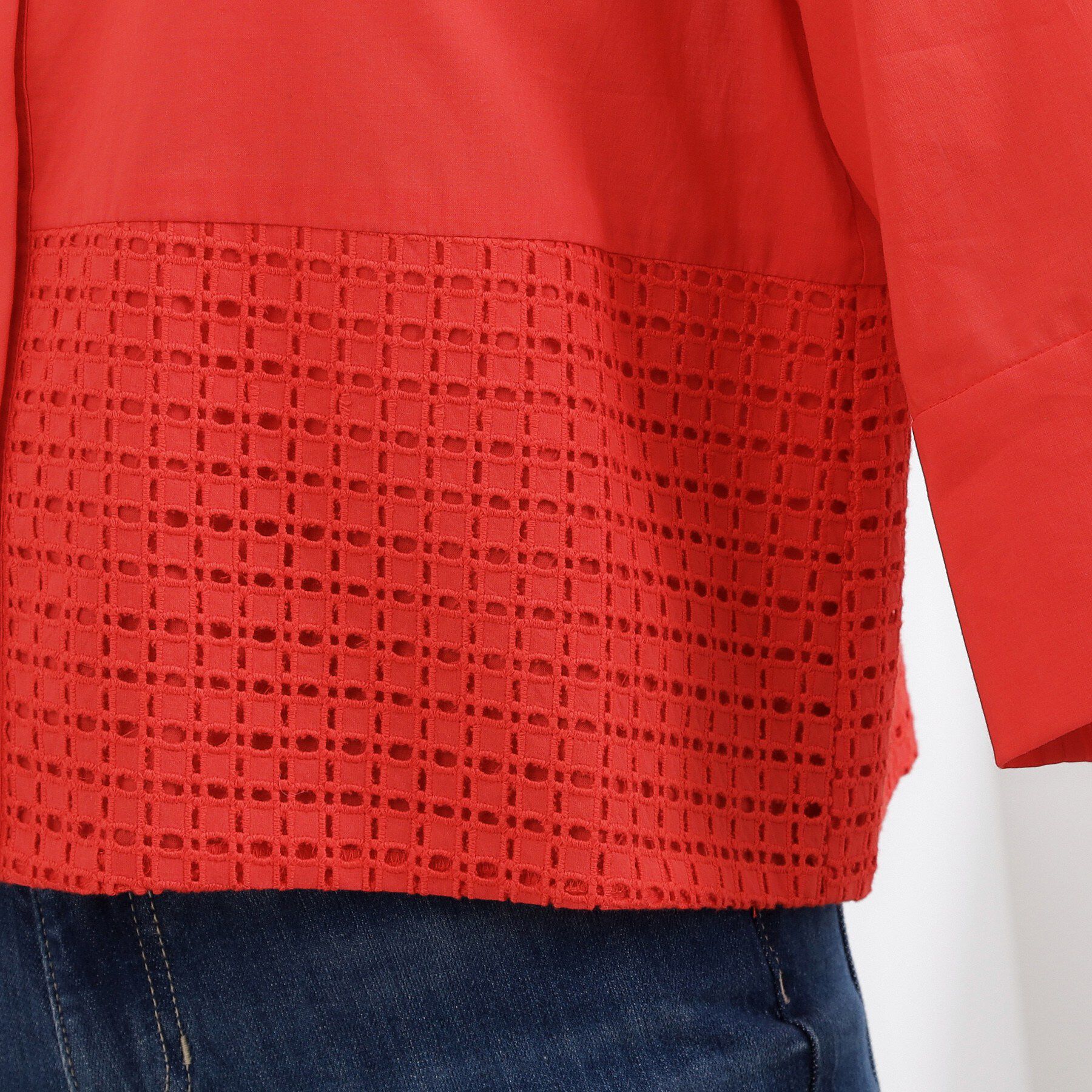 grove「レースドッキング ロールアップシャツ」|シャツ・ブラウス|