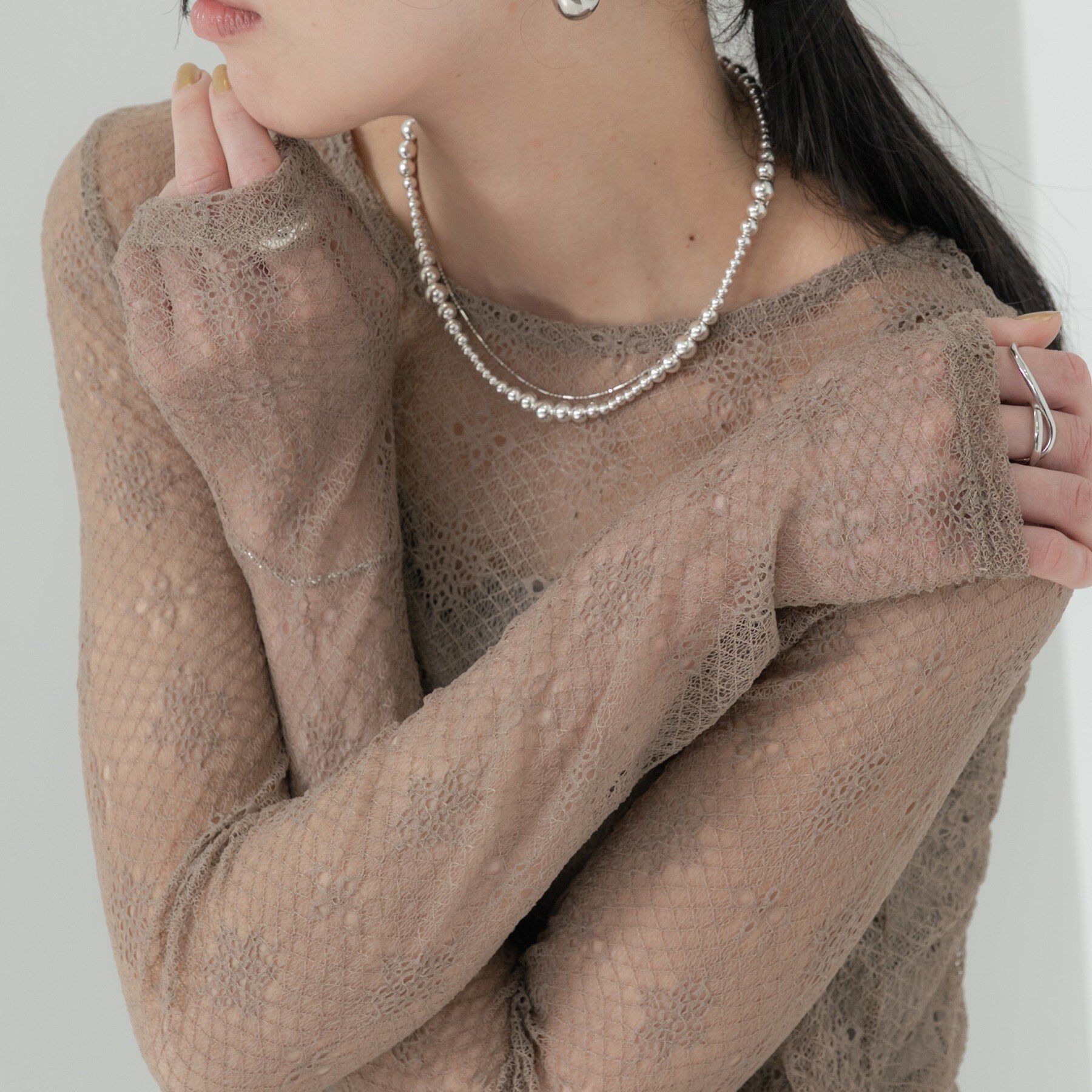 GALLEST「【2WAY】スリットレースプルオーバー」|Tシャツ・カットソー|