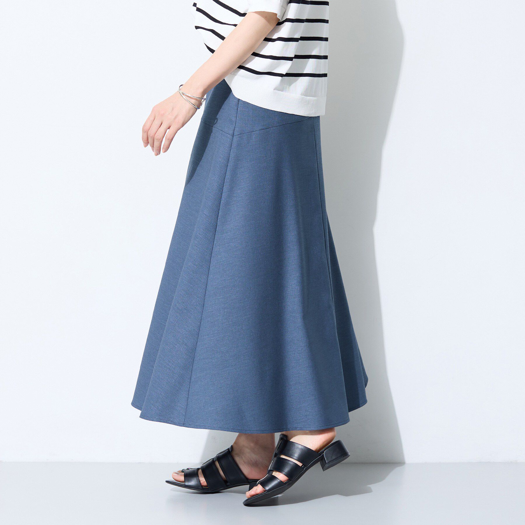 INDIVI「【洗える／UVケア／すっきり見え】ナローフレアスカート」|スカート|