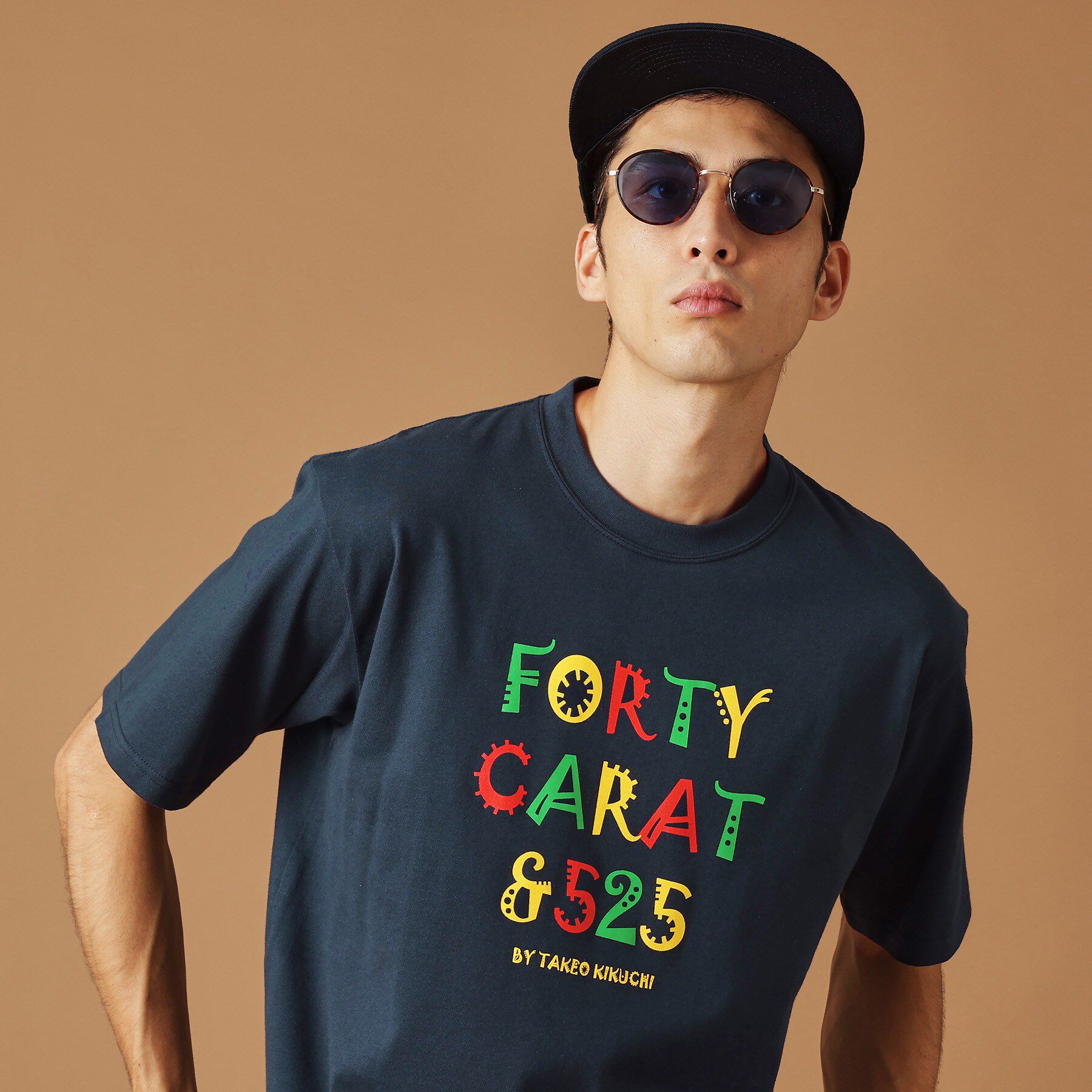 40CARATS&525「【Sサイズ～】レゲエ調プリント半袖Tシャツ」|Tシャツ・カットソー|