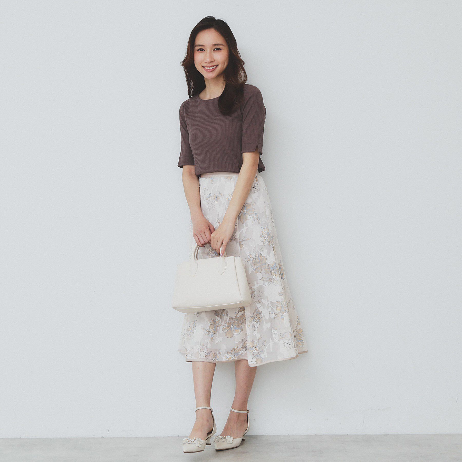 index「《7色展開/XS-LLサイズ》ボートネックリブトップス【UV/洗濯機洗い可】」|Tシャツ・カットソー|