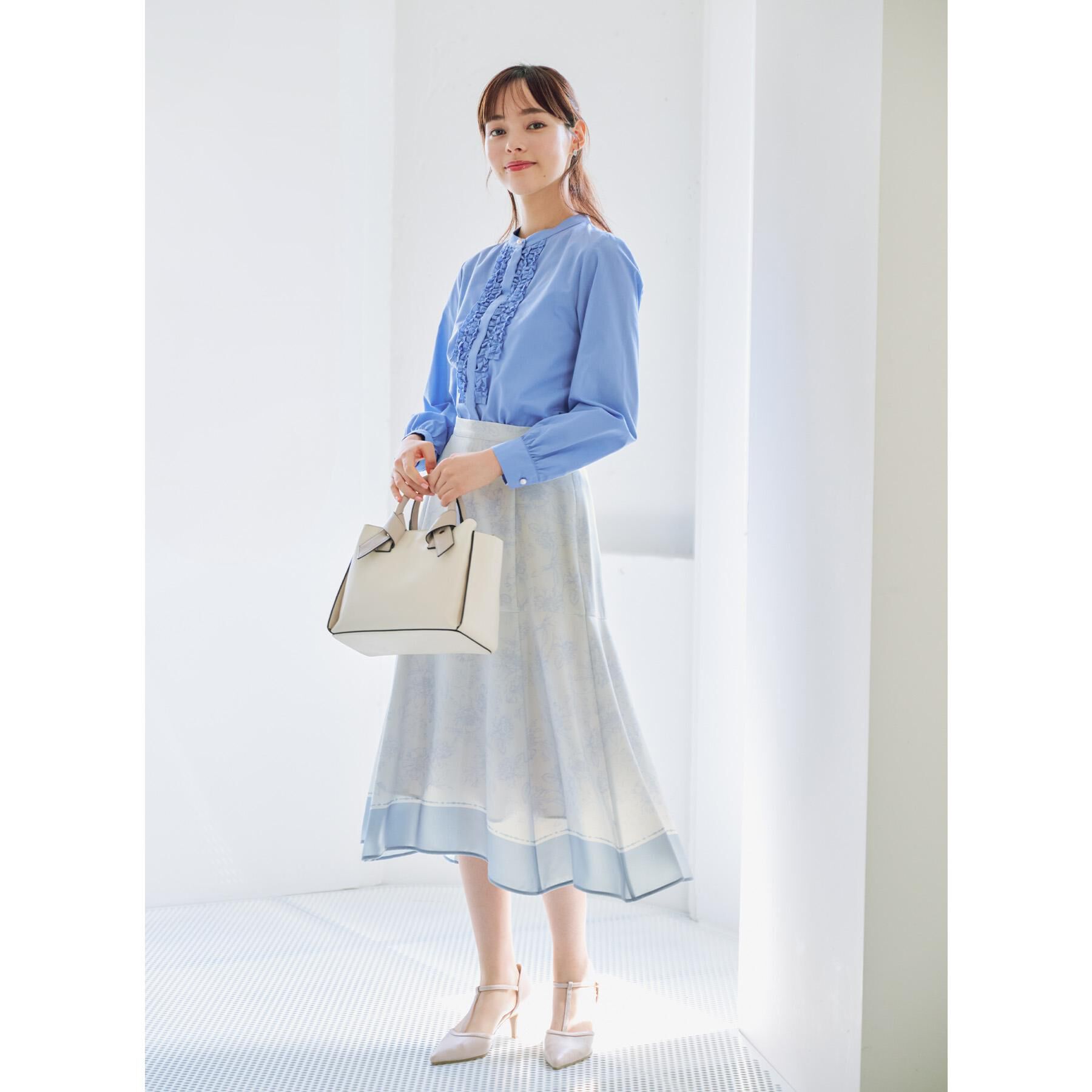 index「パネルフラワープリントフレアスカート【洗濯機洗い可/イージーアイロン】」|スカート|