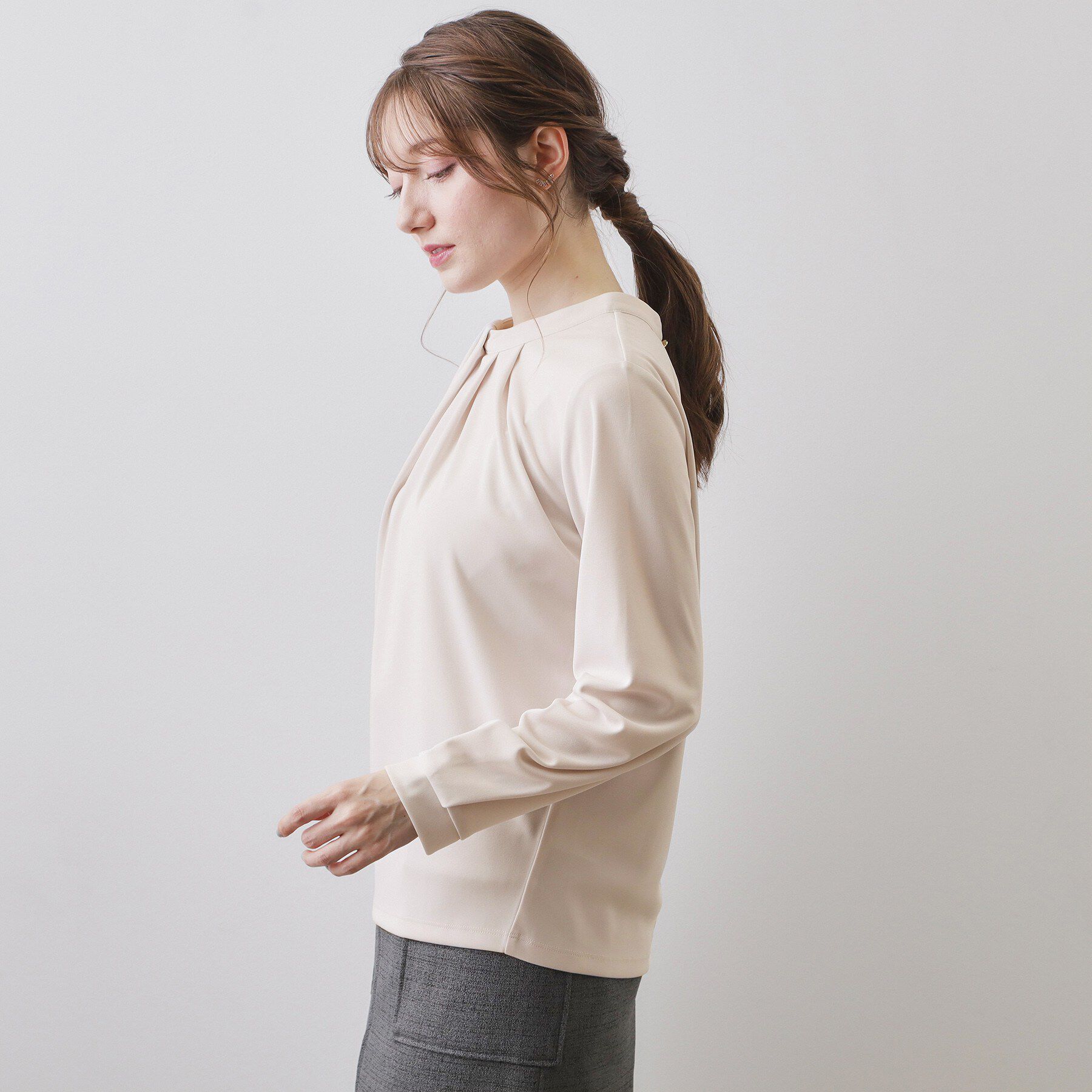 index「ランダムタックトップス【洗濯機OK/吸水速乾/接触冷感/UVケア】《5col》」|Tシャツ・カットソー|