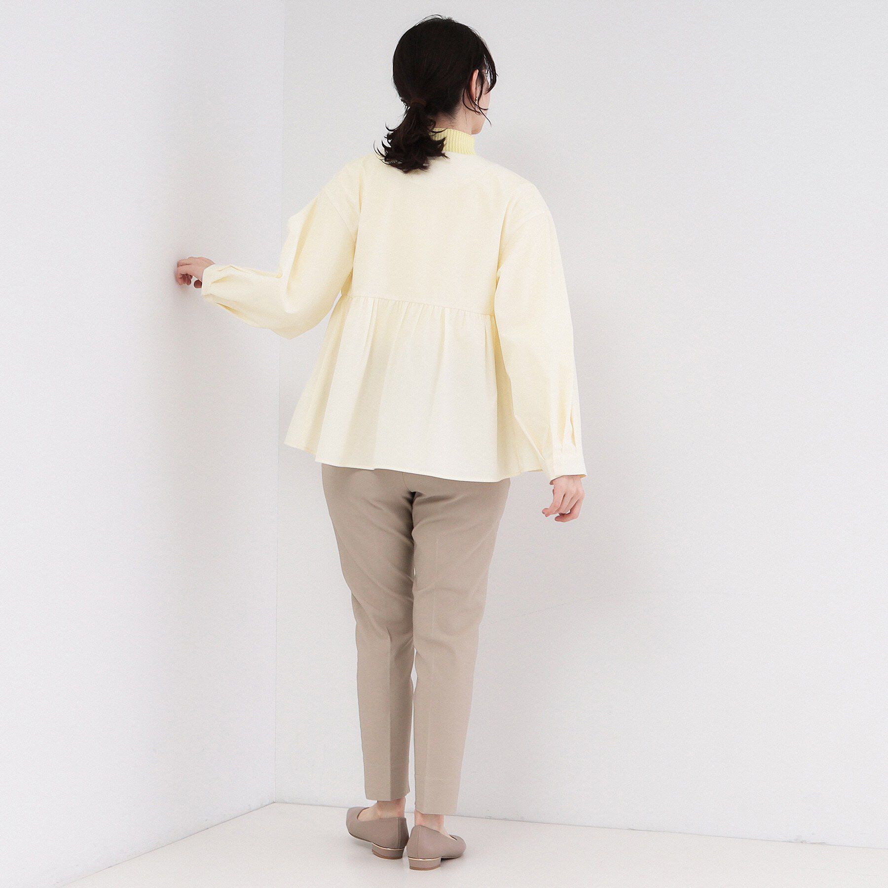 OPAQUE.CLIP「撥水ノーカラーペプラムブルゾン【洗濯機OK/抗ピル】」|ブルゾン・スタジャン|