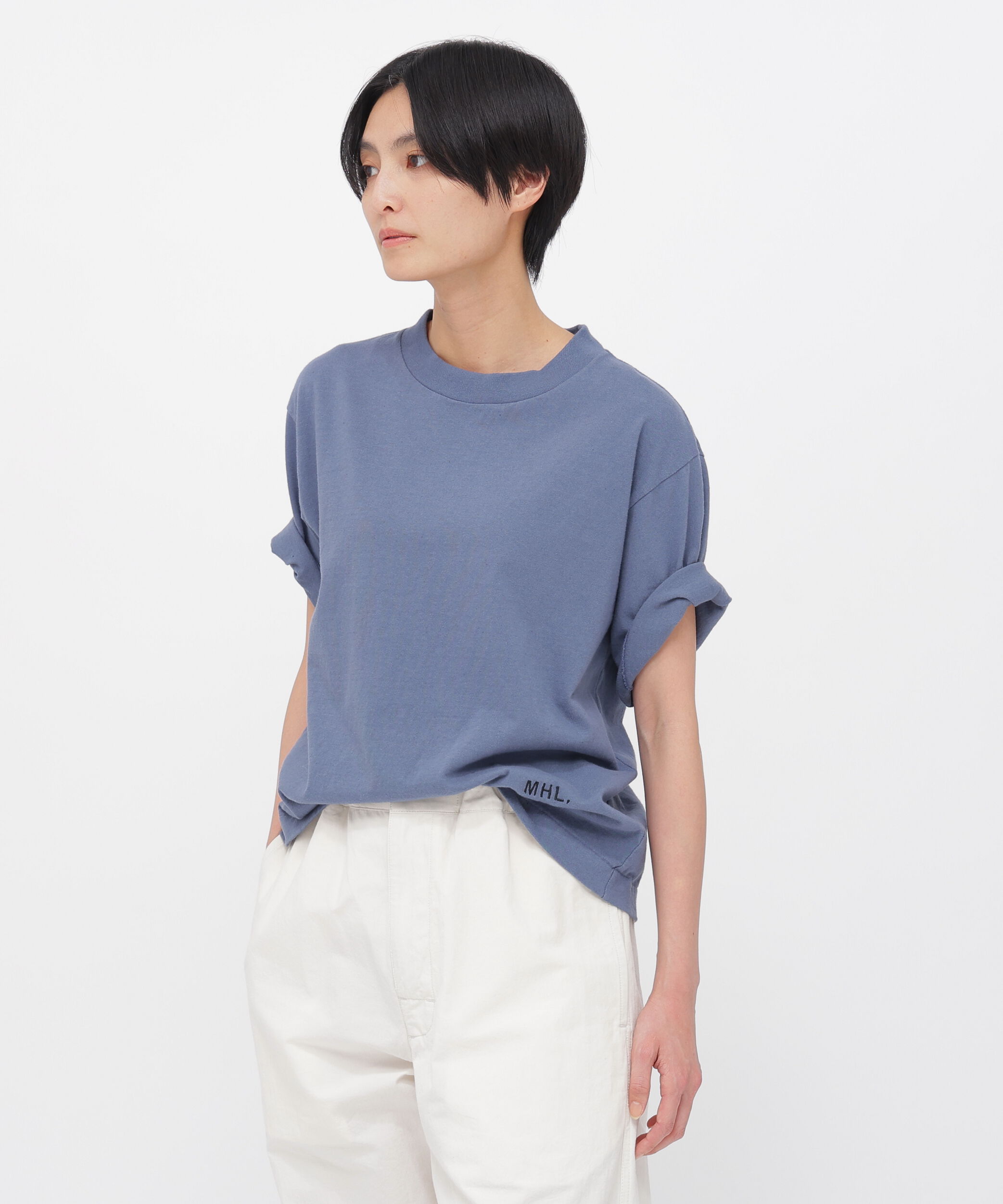 MHL.「UPCYCLED COTTON JERSEY TOP」|Tシャツ・カットソー|