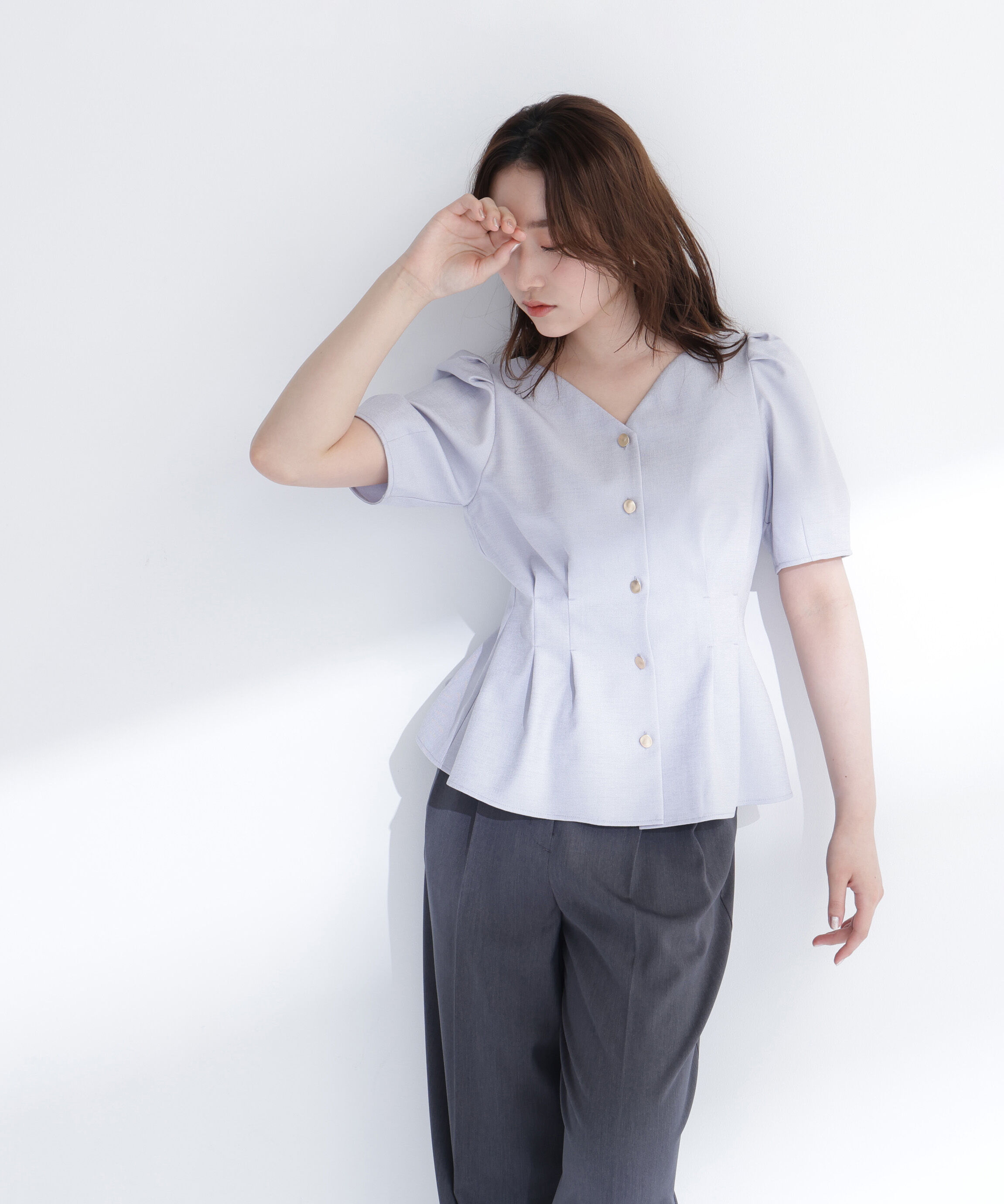  「ウエストタックブラウス」|シャツ・ブラウス|