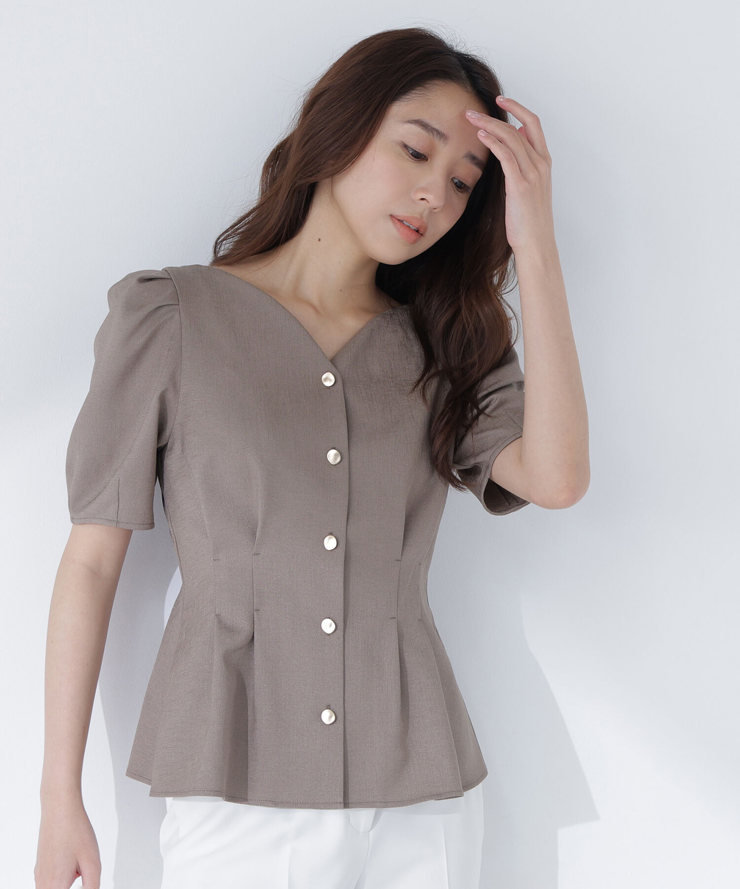  「ウエストタックブラウス」|シャツ・ブラウス|