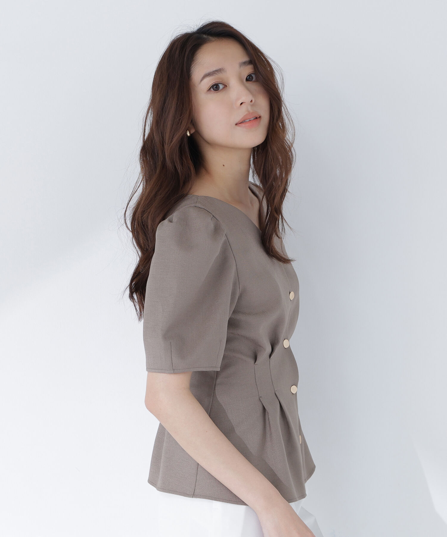  「ウエストタックブラウス」|シャツ・ブラウス|