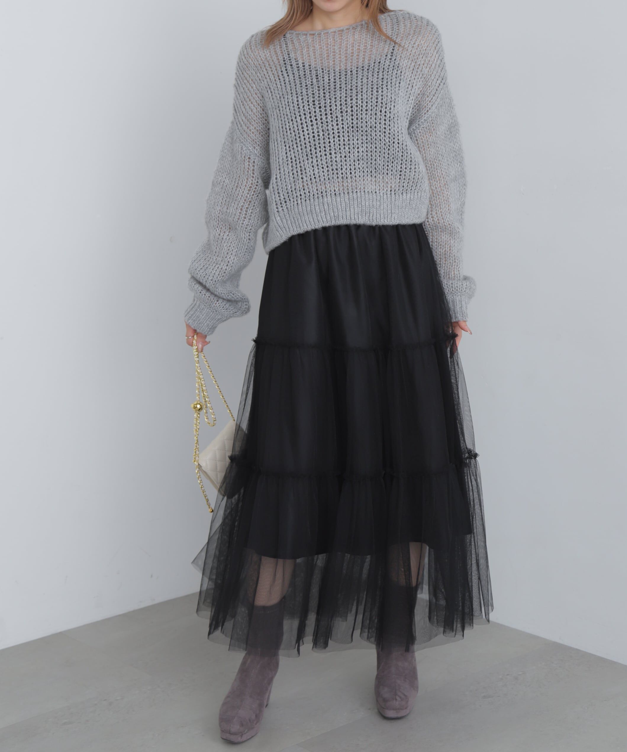  「ティアードチュールスカート」|スカート|