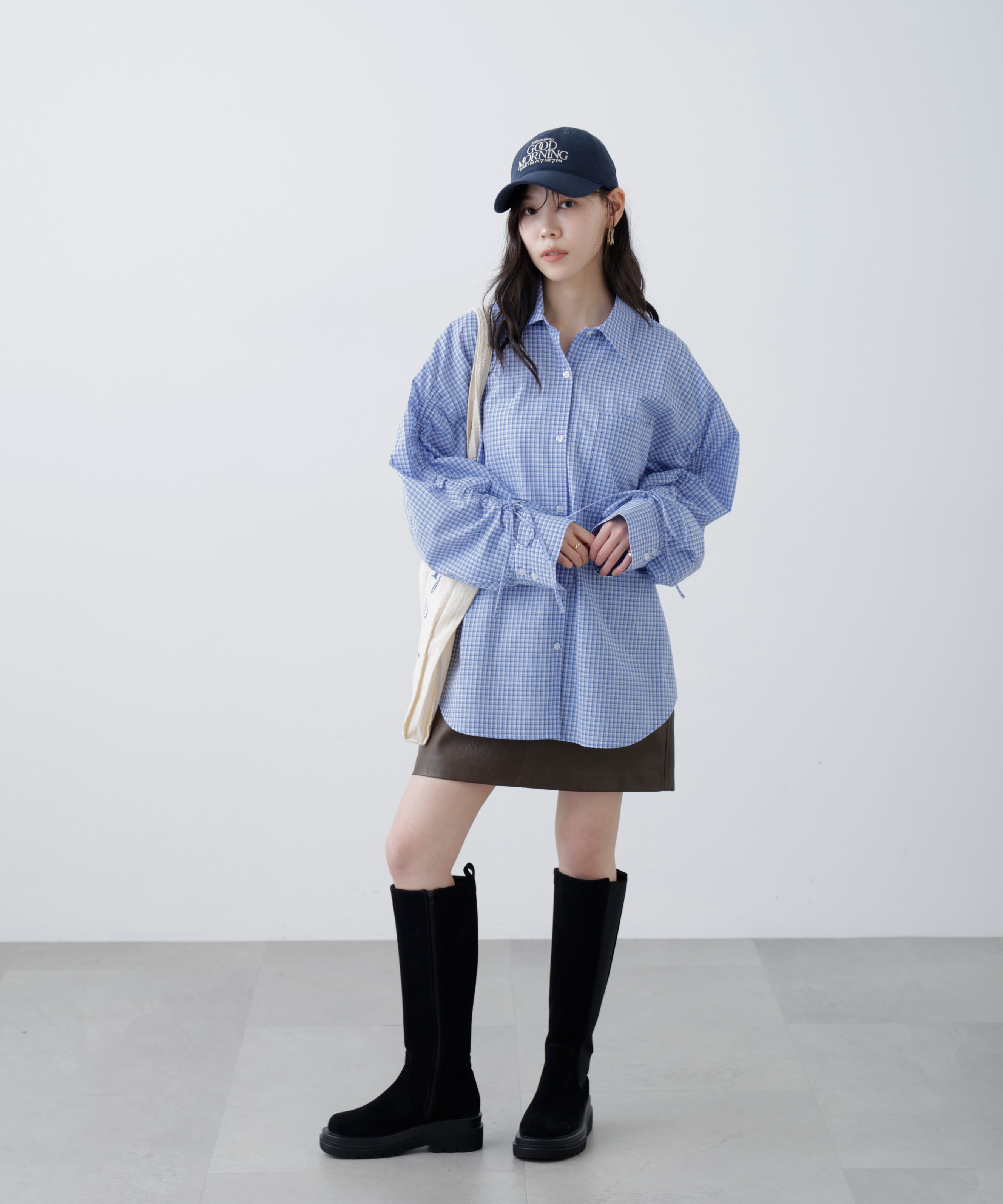  「袖シャーリングオーバーシャツ」|シャツ・ブラウス|