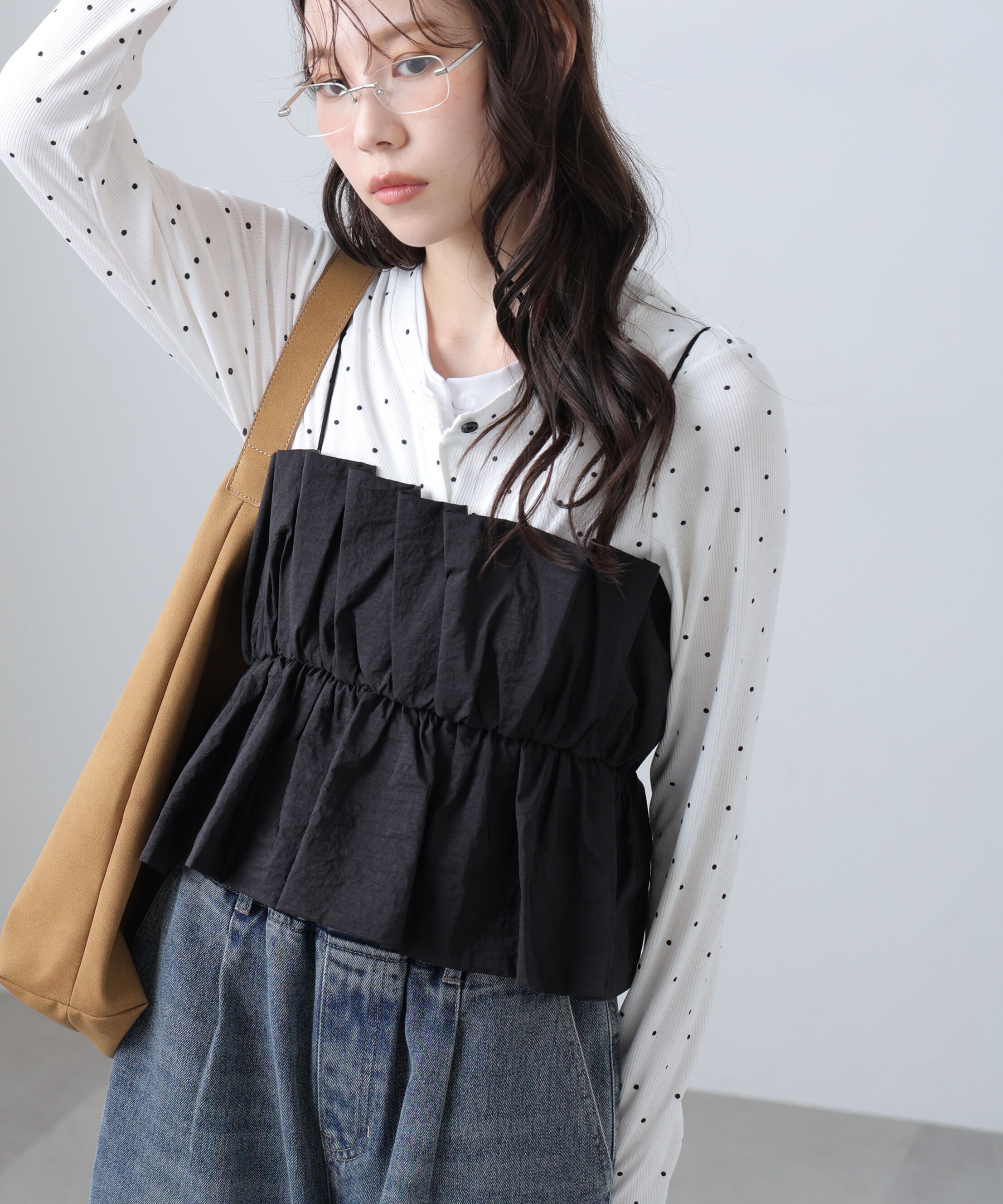  「シャイニーキャミソールビスチェ」|シャツ・ブラウス|