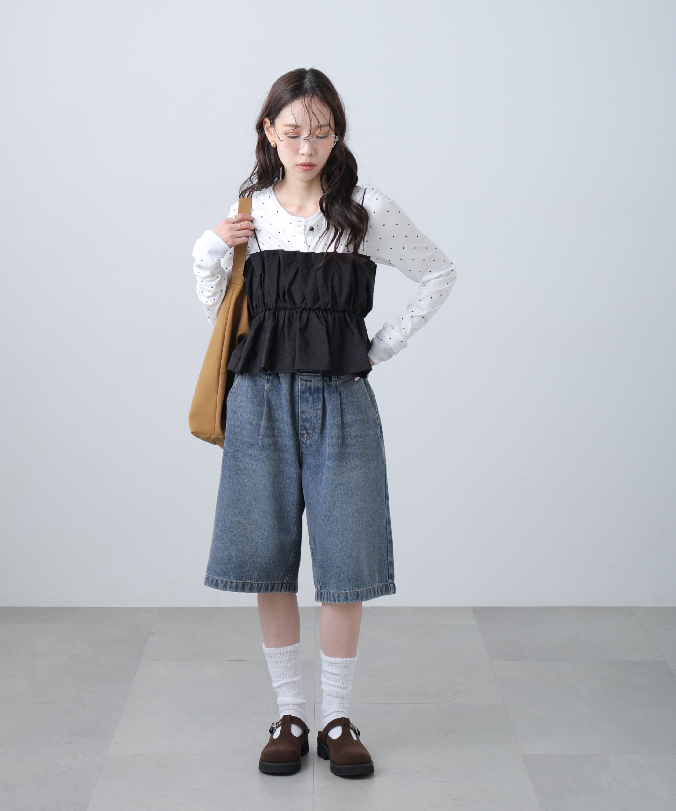  「シャイニーキャミソールビスチェ」|シャツ・ブラウス|