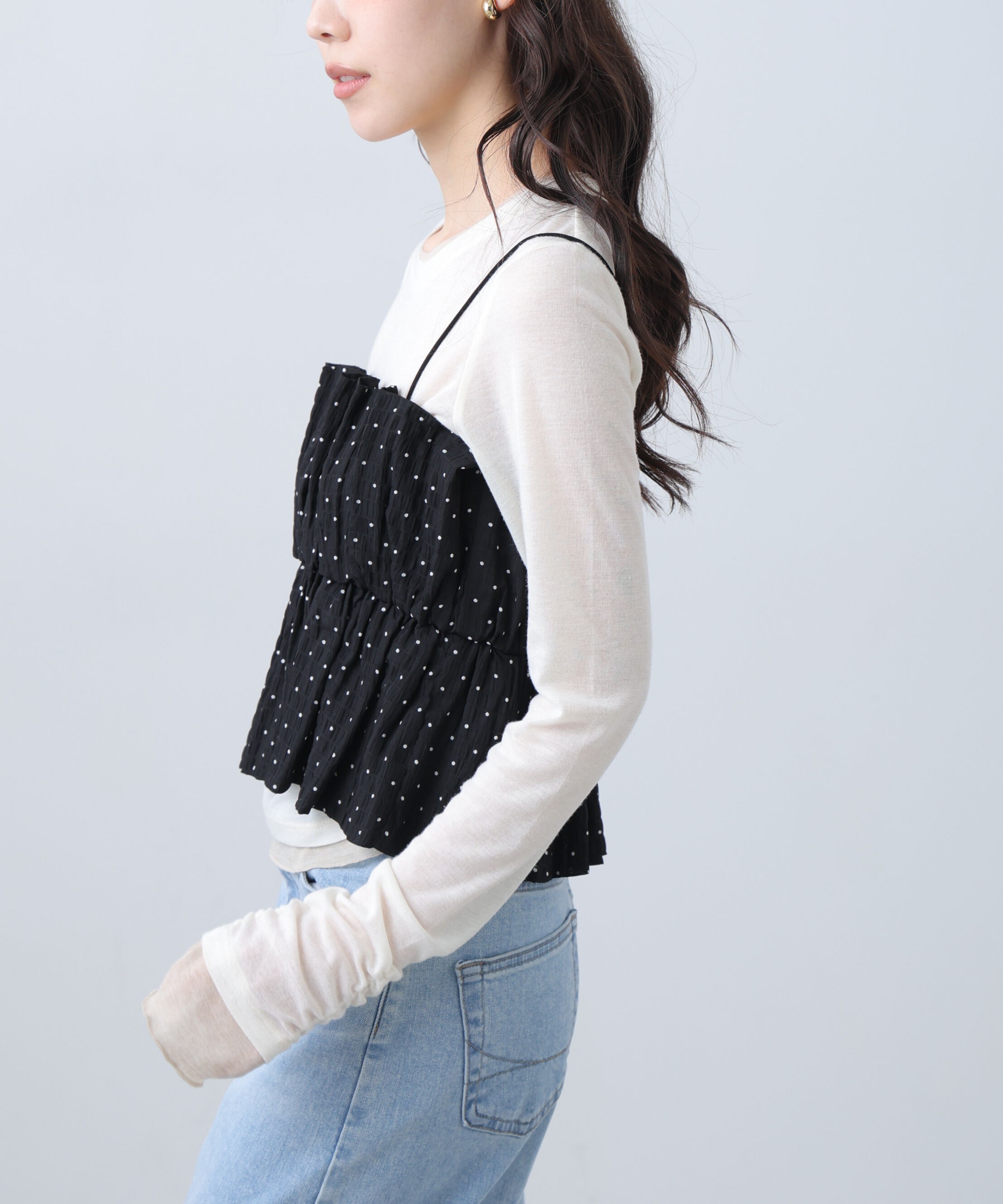  「シャイニーキャミソールビスチェ」|シャツ・ブラウス|