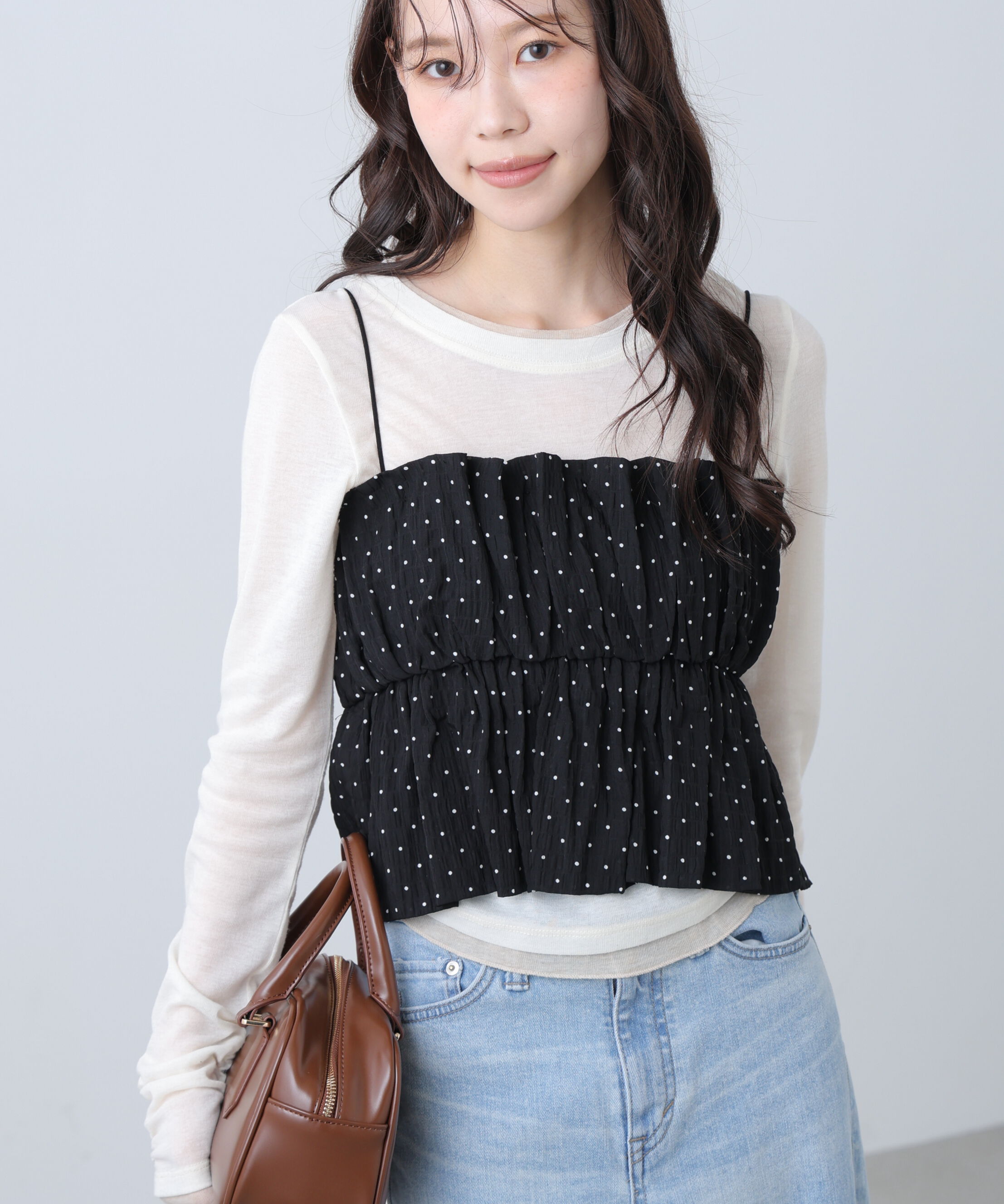  「シャイニーキャミソールビスチェ」|シャツ・ブラウス|