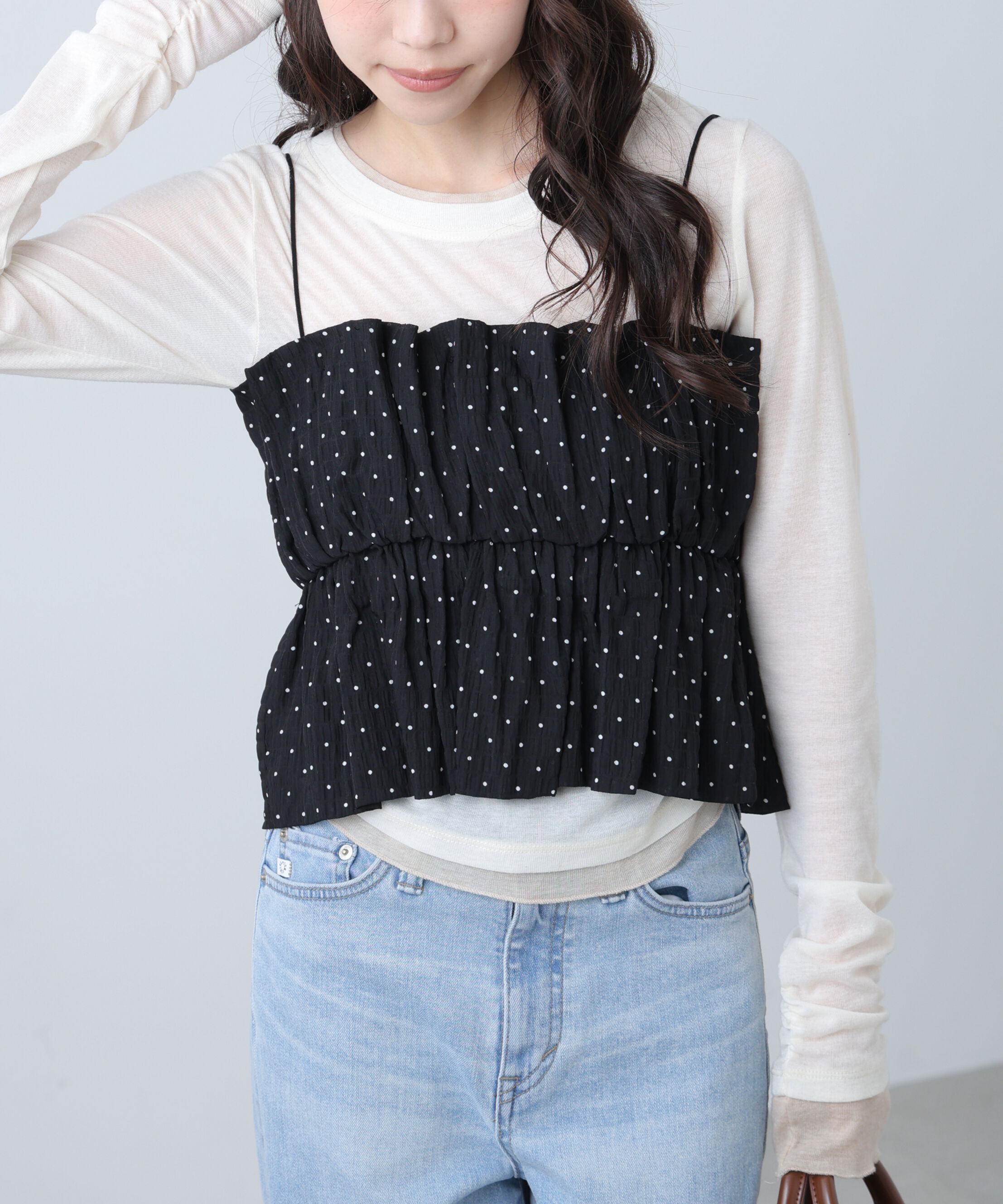  「シャイニーキャミソールビスチェ」|シャツ・ブラウス|