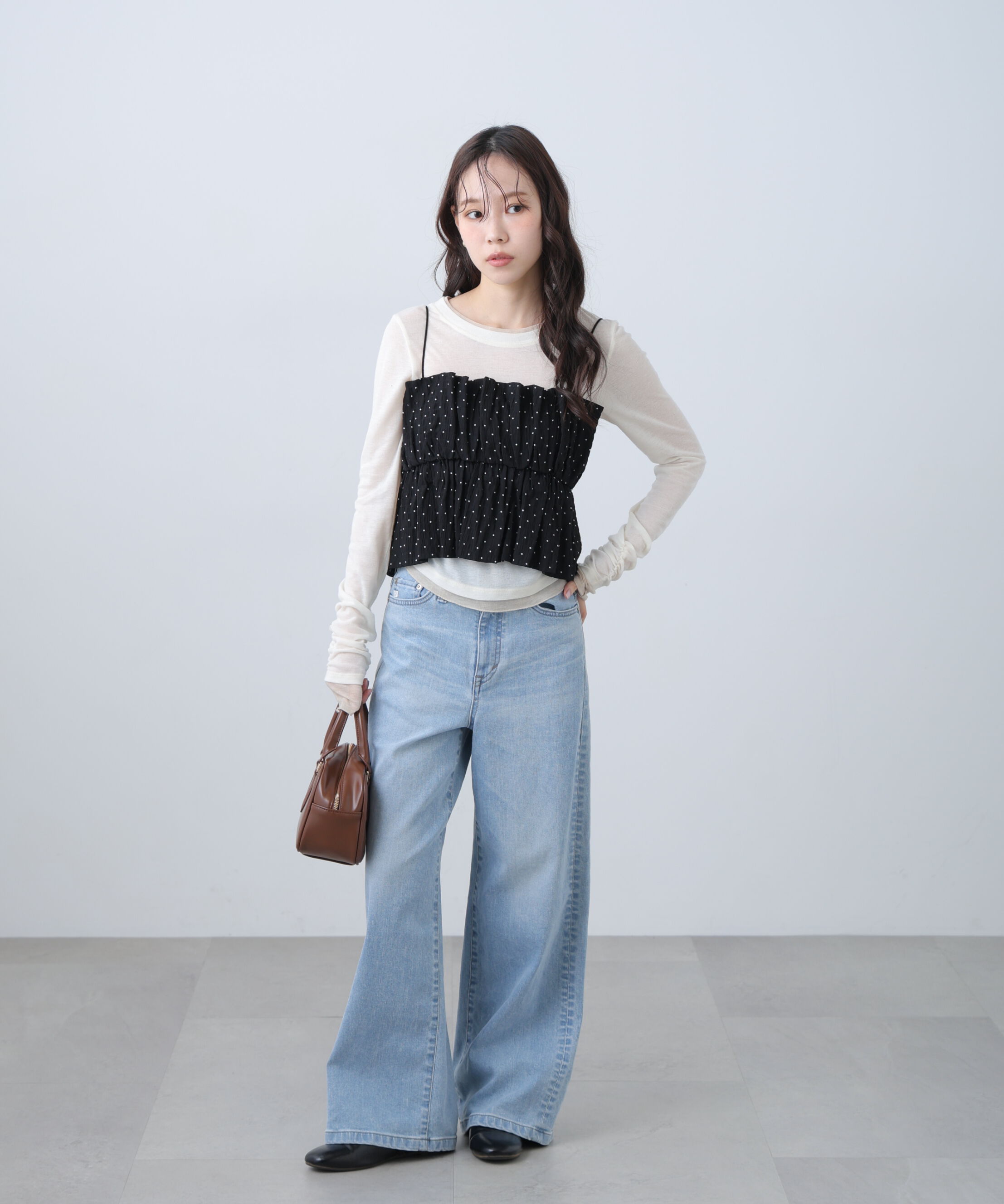  「シャイニーキャミソールビスチェ」|シャツ・ブラウス|