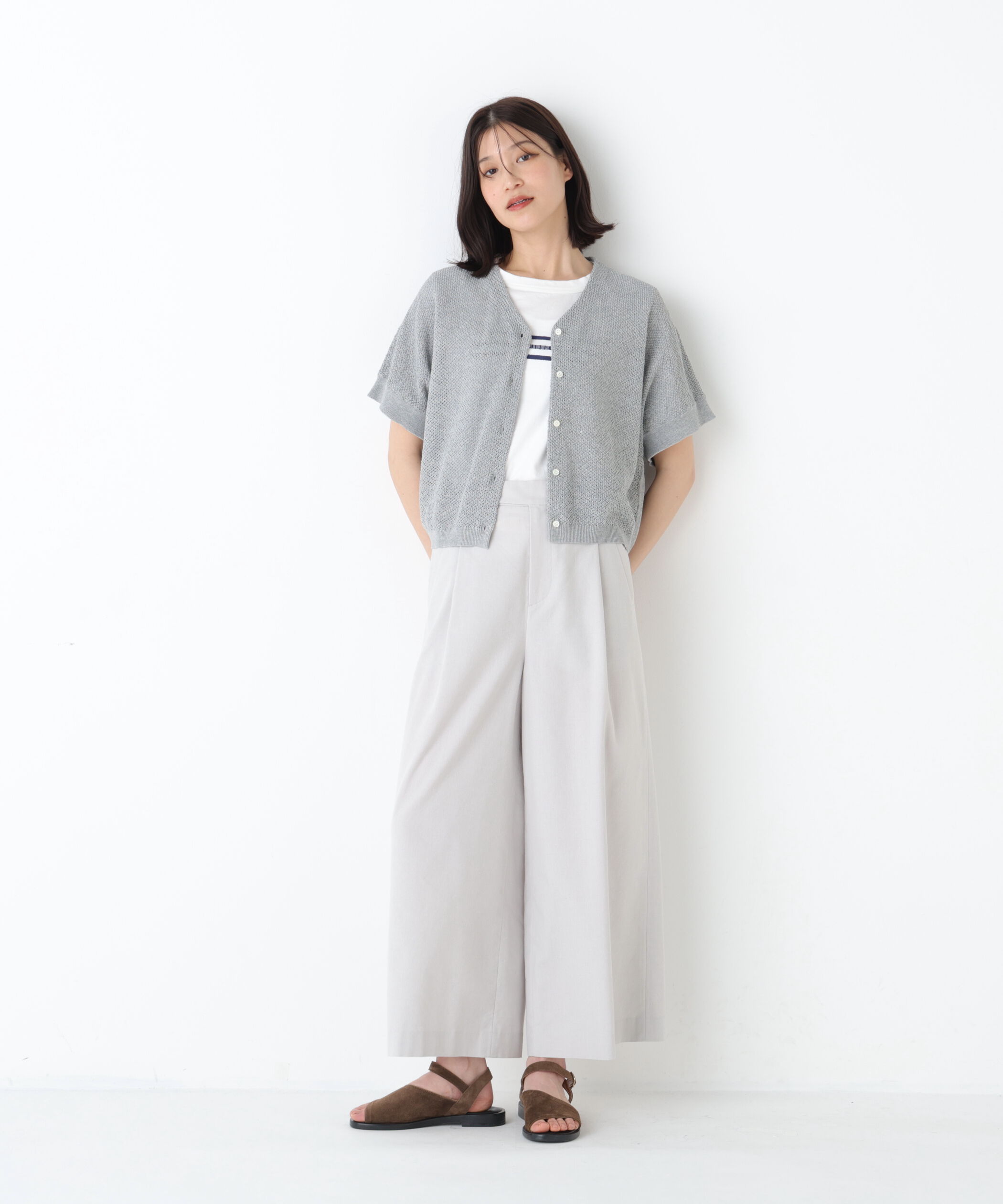  「◆メッシュ柄ニットジレ」|ニット・セーター|