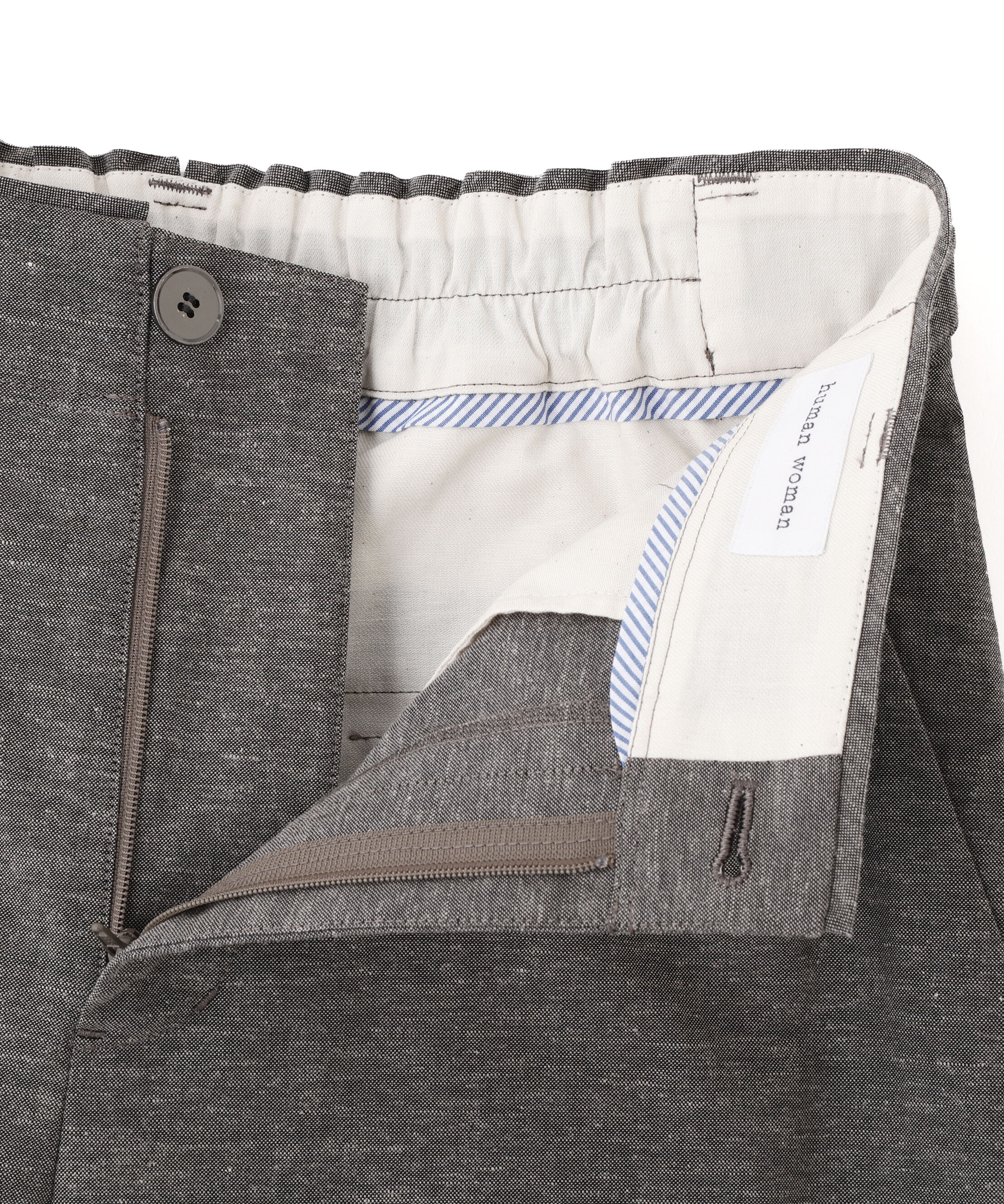  「◆綿麻シャンブレーセミワイドパンツ」|その他|