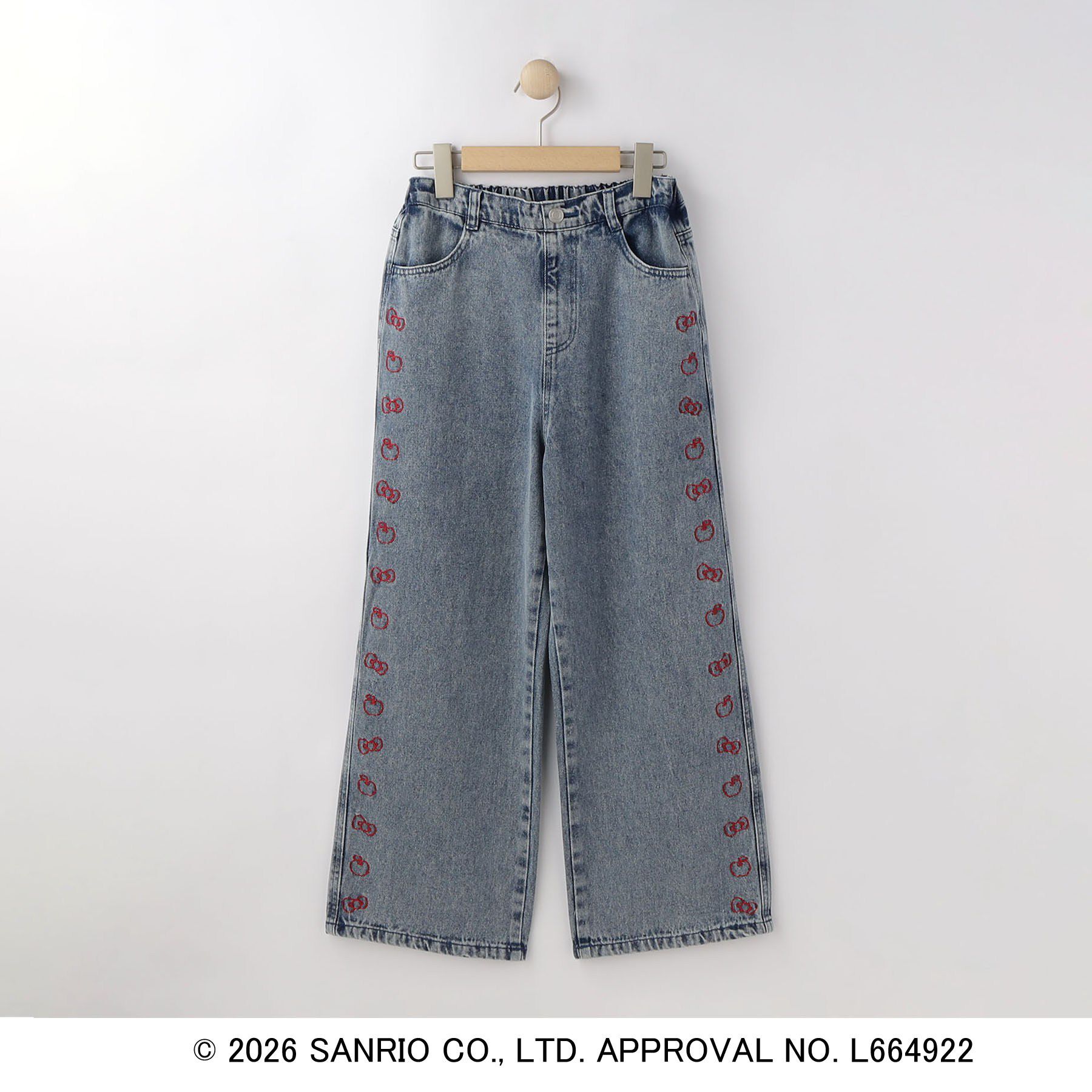 SHOO･LA･RUE「【サンリオキャラクターズ】ハローキティ刺繍デニム」|その他|ブルー(691)