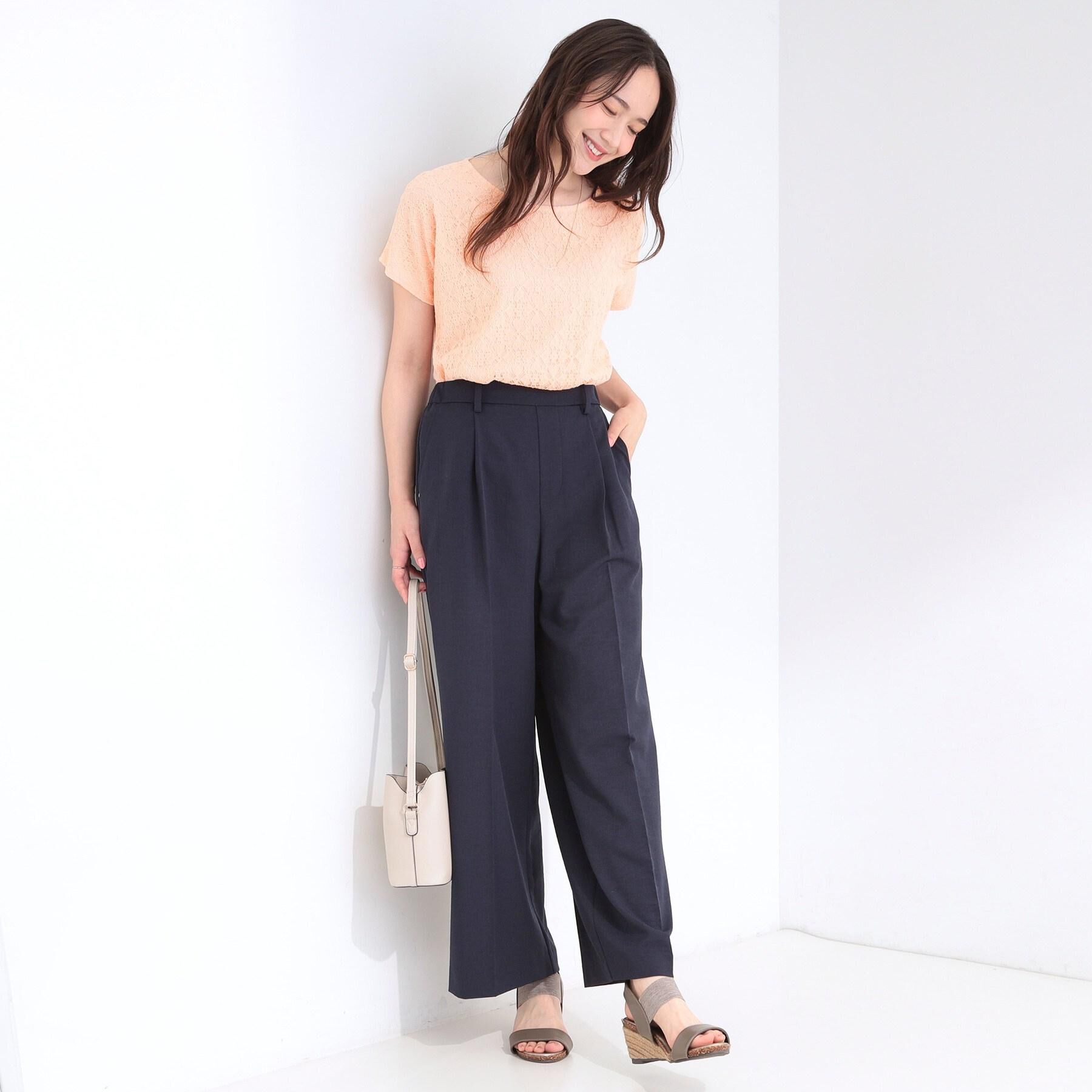 SHOO･LA･RUE「【洗濯機可/セットアップ可/SS-LL/UV】脚のラインをきれいに見せる ワイドパンツ」|その他|