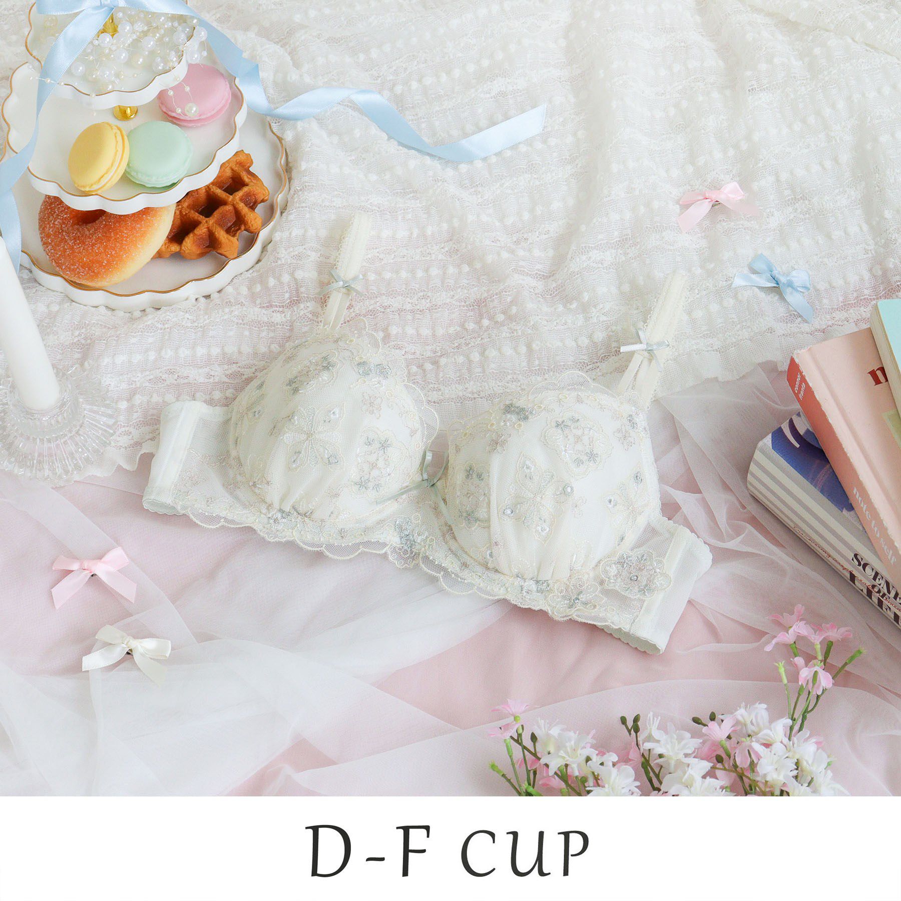 Risa Magli「キャシー ブラジャー （D-F） ＜サイドシェイプ＞」|インナー|アイボリー(004)