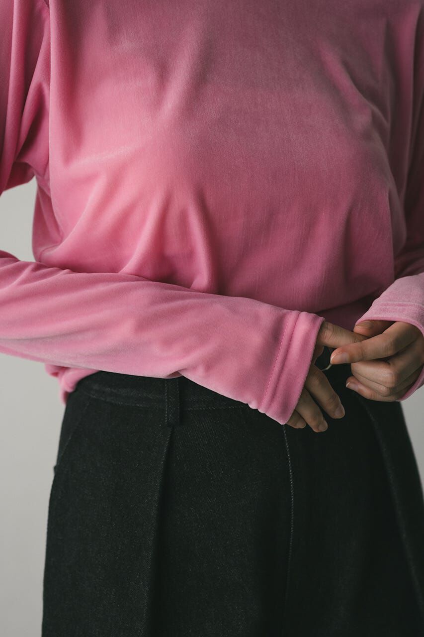 STYLEMIXER「メッシュベロアロンT」|Tシャツ・カットソー|