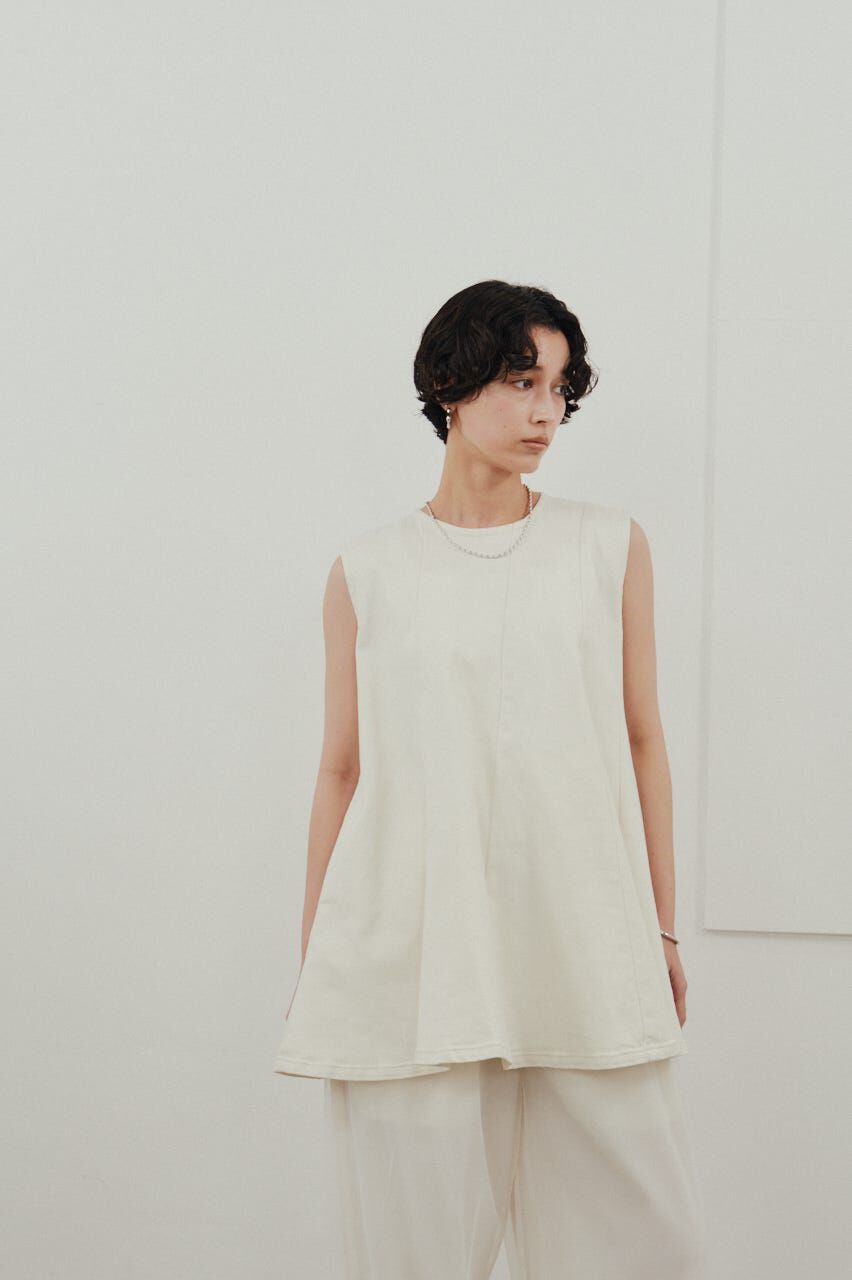 STYLEMIXER「パネルフレアデニムチュニック」|チュニック|WHT