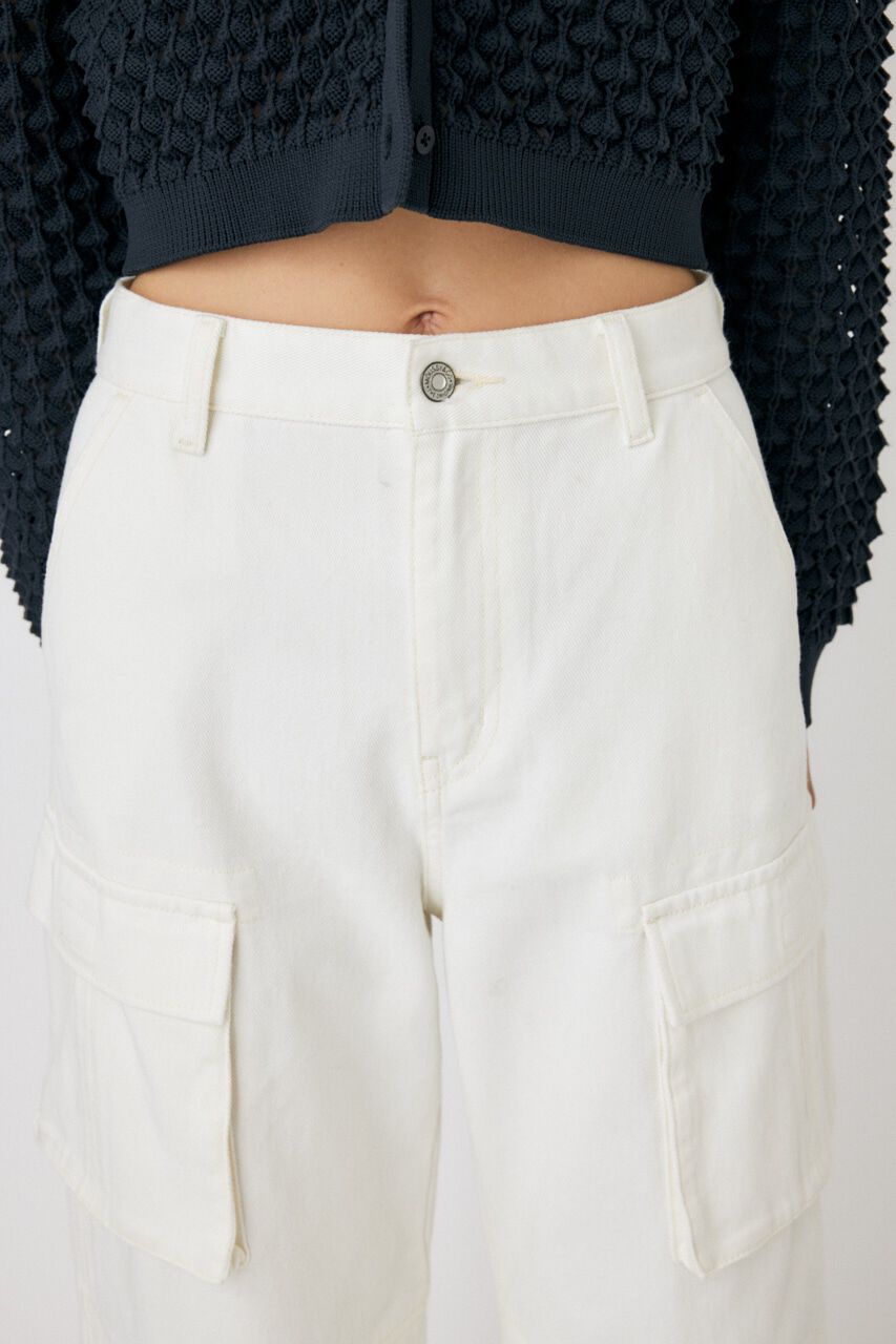 MOUSSY「LOWRISE CARGO WHT STRAIGHT」|デニム|