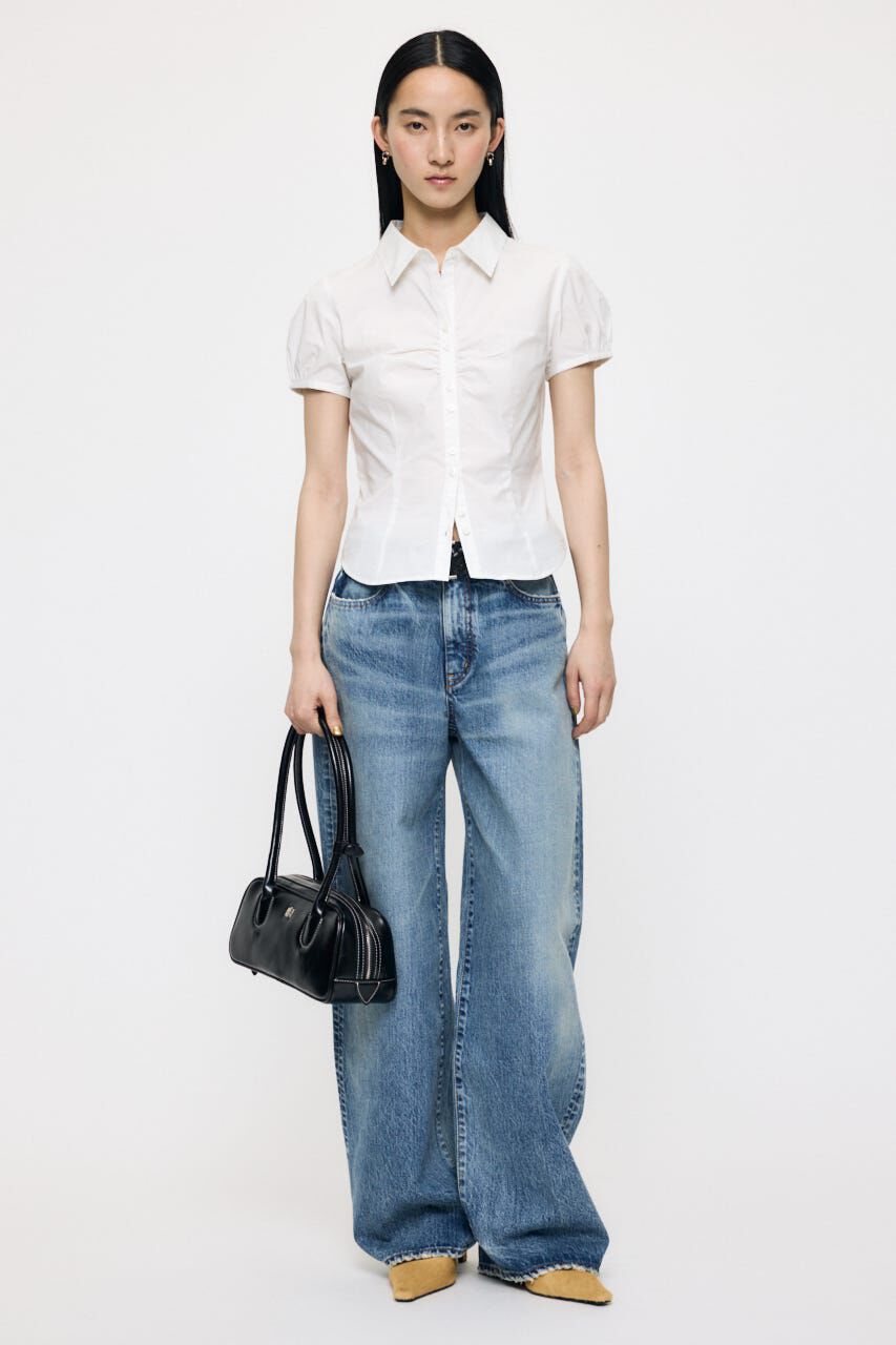 MOUSSY「MIDRISE CURVED WIDE ストレート」|デニム|