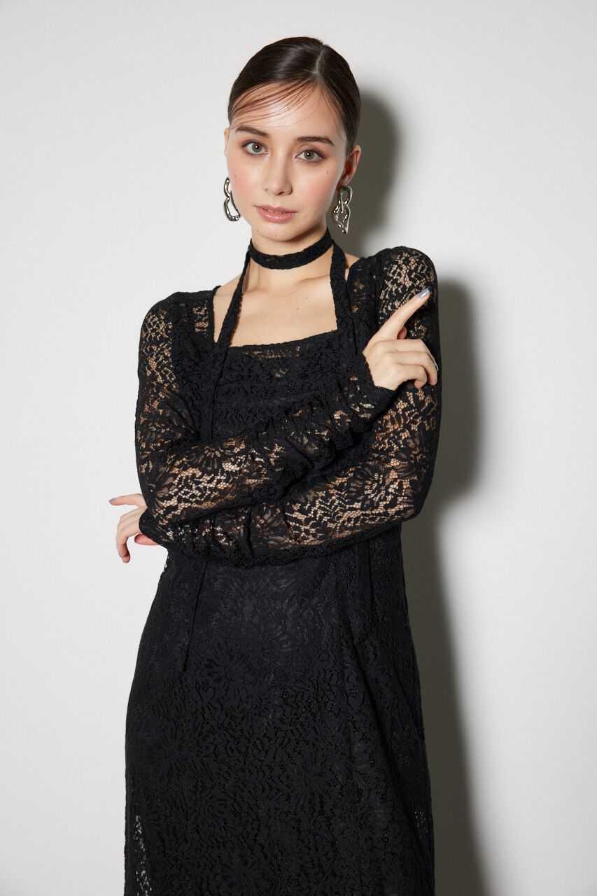 rienda「チョーカー付Iラインレースワンピース」|ワンピース|