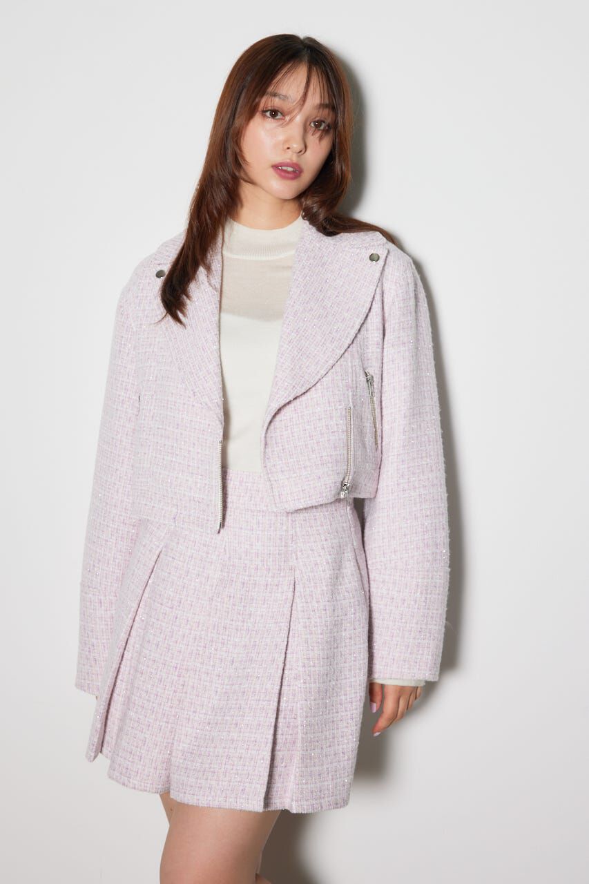 rienda「ハイウエストツイードスコートショートパンツ」|その他|PNK