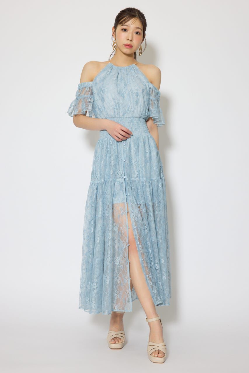 rienda「2WAYホルターネックレースロンパース」|ワンピース|