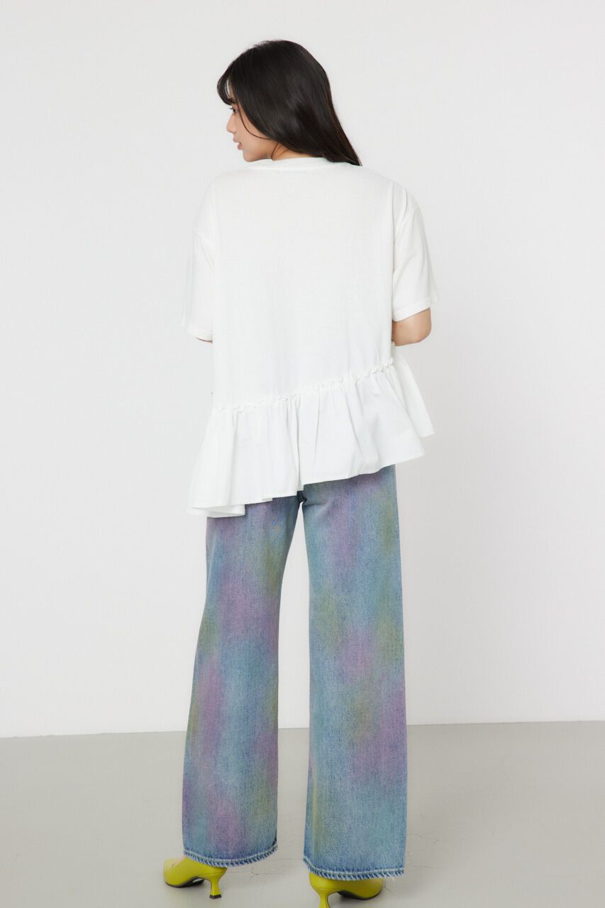 RODEO CROWNS「ピグメントフリルドッキングトップス」|Tシャツ・カットソー|