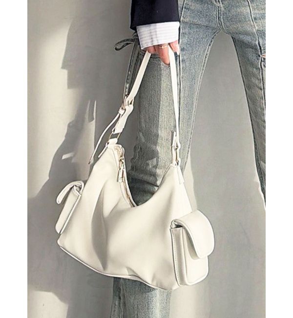 RESEXXY「サイドポケットミディアムバッグ」|ハンドバッグ|ホワイト