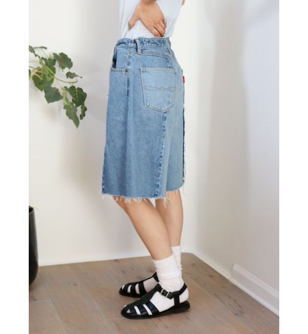 Ungrid「リメイクデニムハーフパンツ」|デニム|