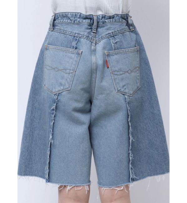 Ungrid「リメイクデニムハーフパンツ」|デニム|