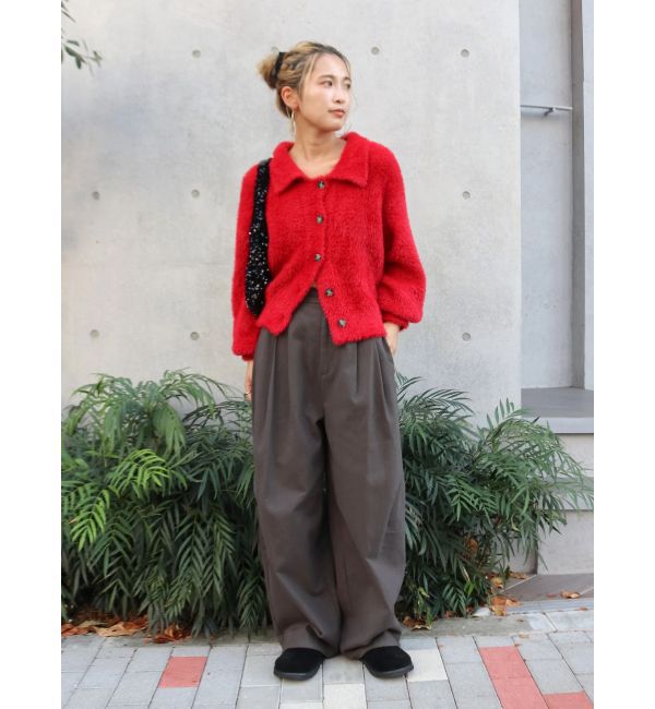 Ungrid「起毛コクーンチノパンツ」|チノ|