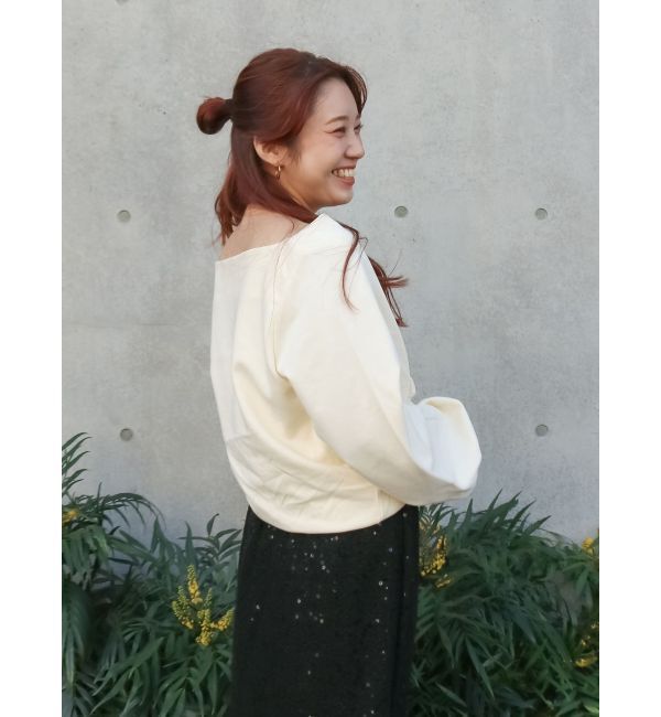 Ungrid「タックオフショルスウェット」|スウェット・ジャージ|